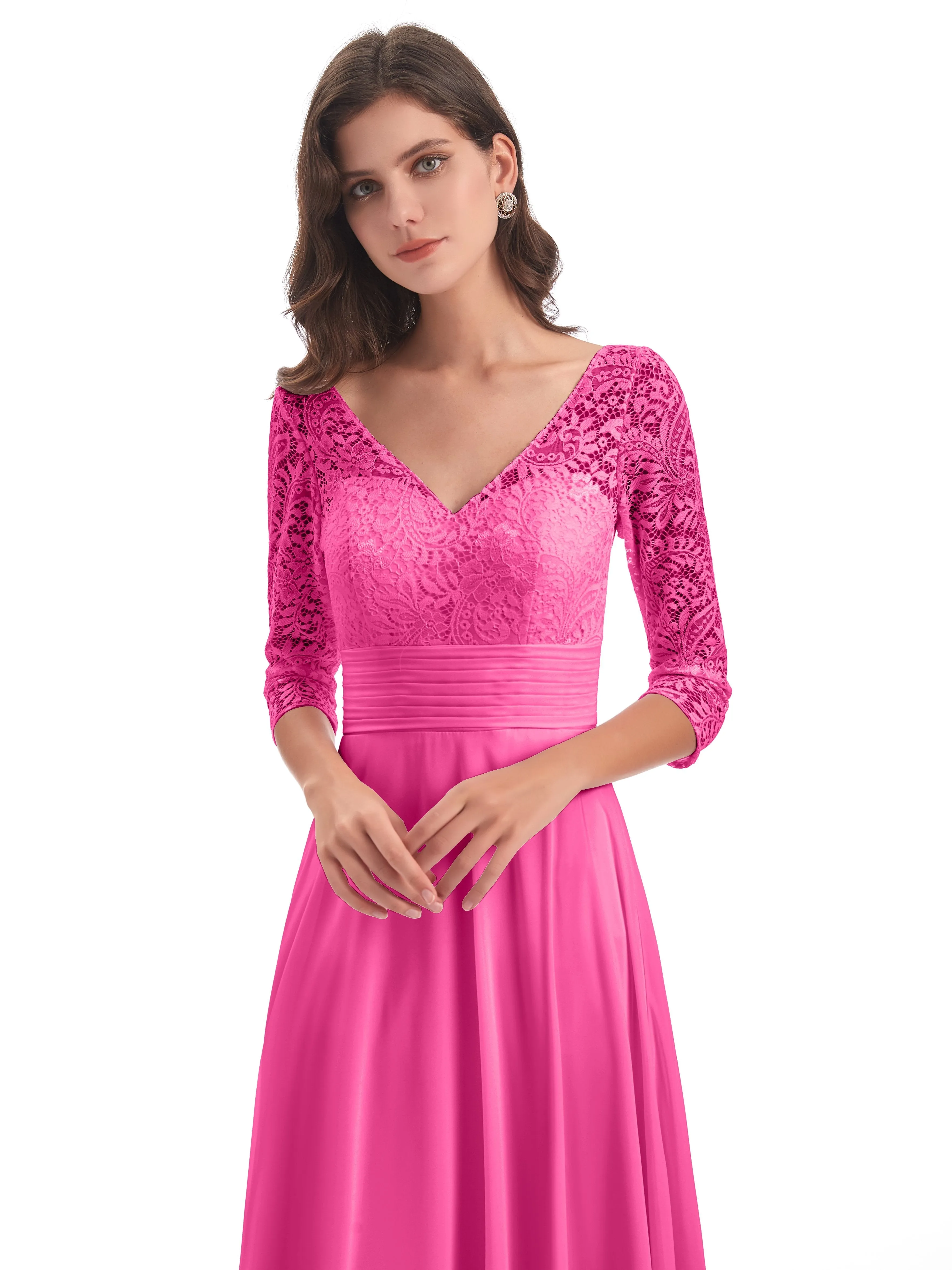 Lace Long Mother of the Bride Dresses