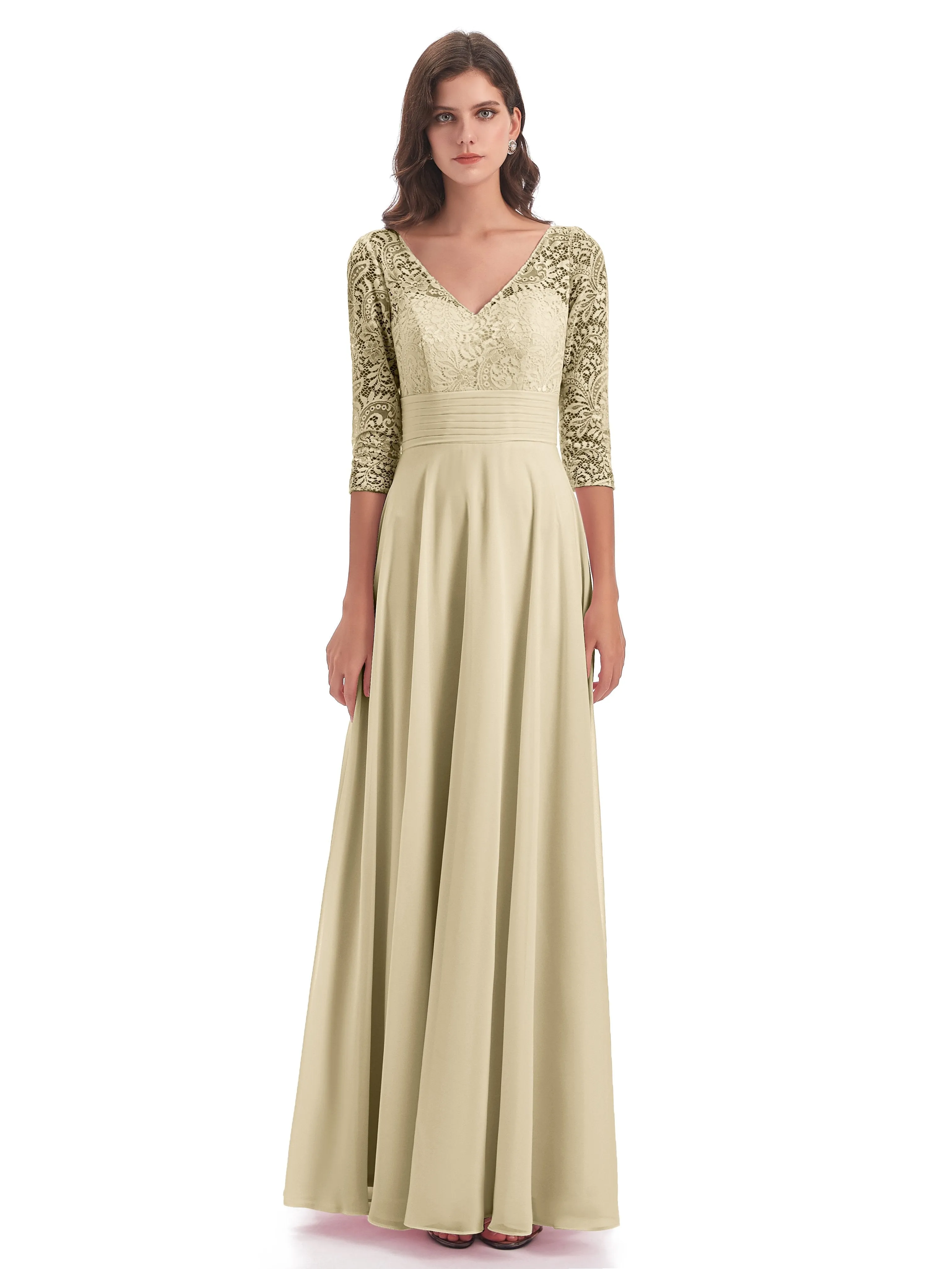 Lace Long Mother of the Bride Dresses