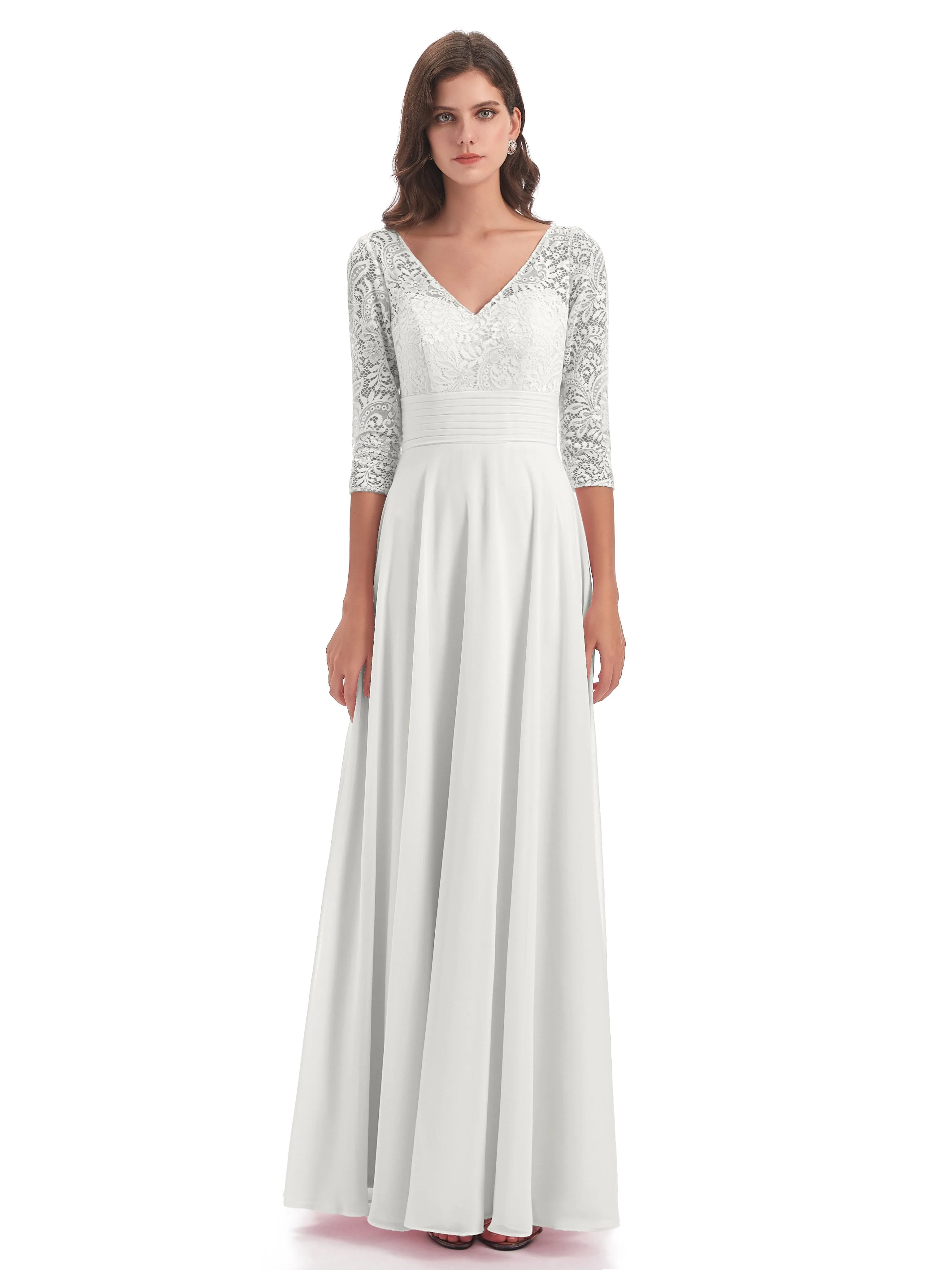 Lace Long Mother of the Bride Dresses