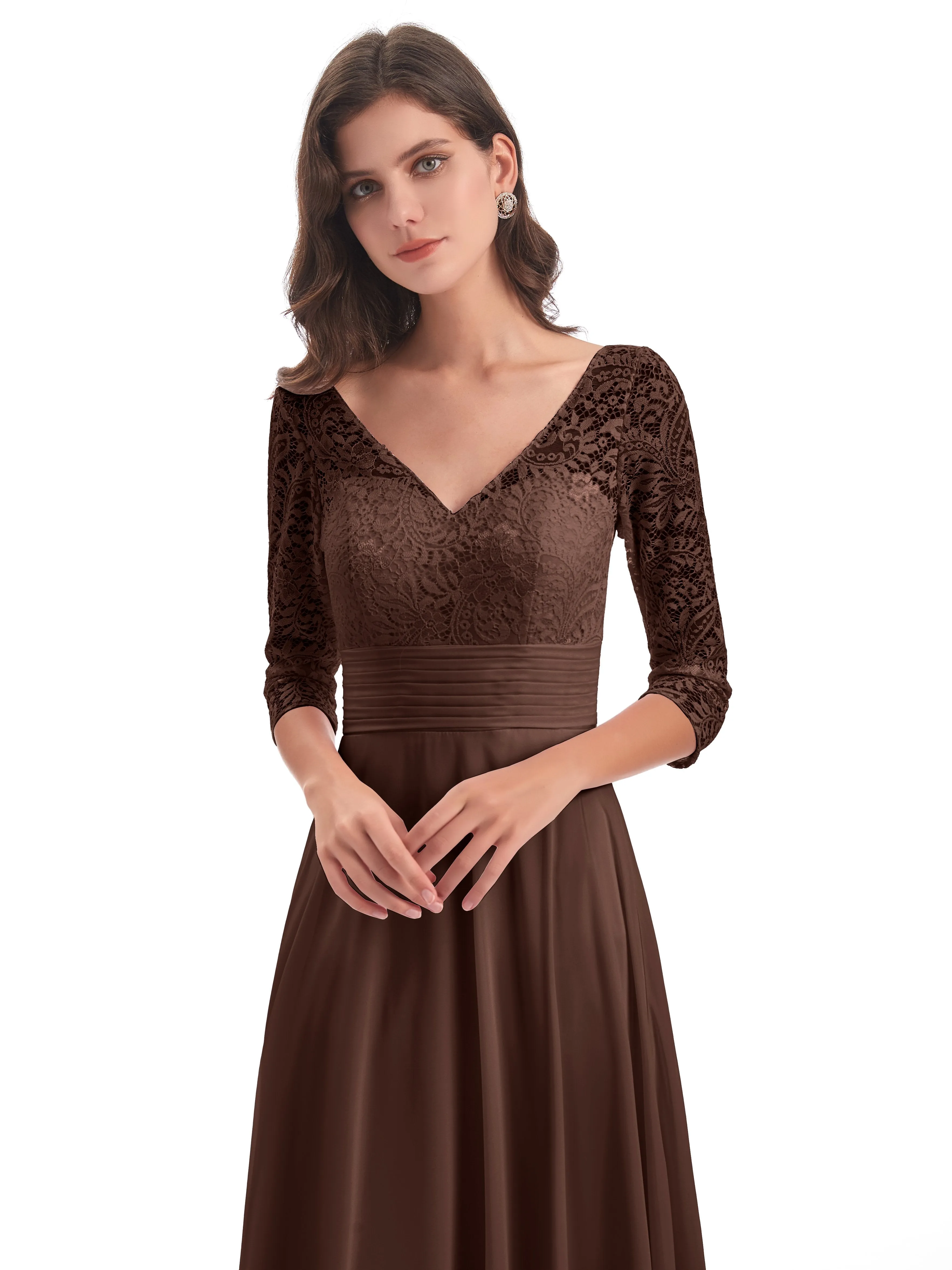 Lace Long Mother of the Bride Dresses