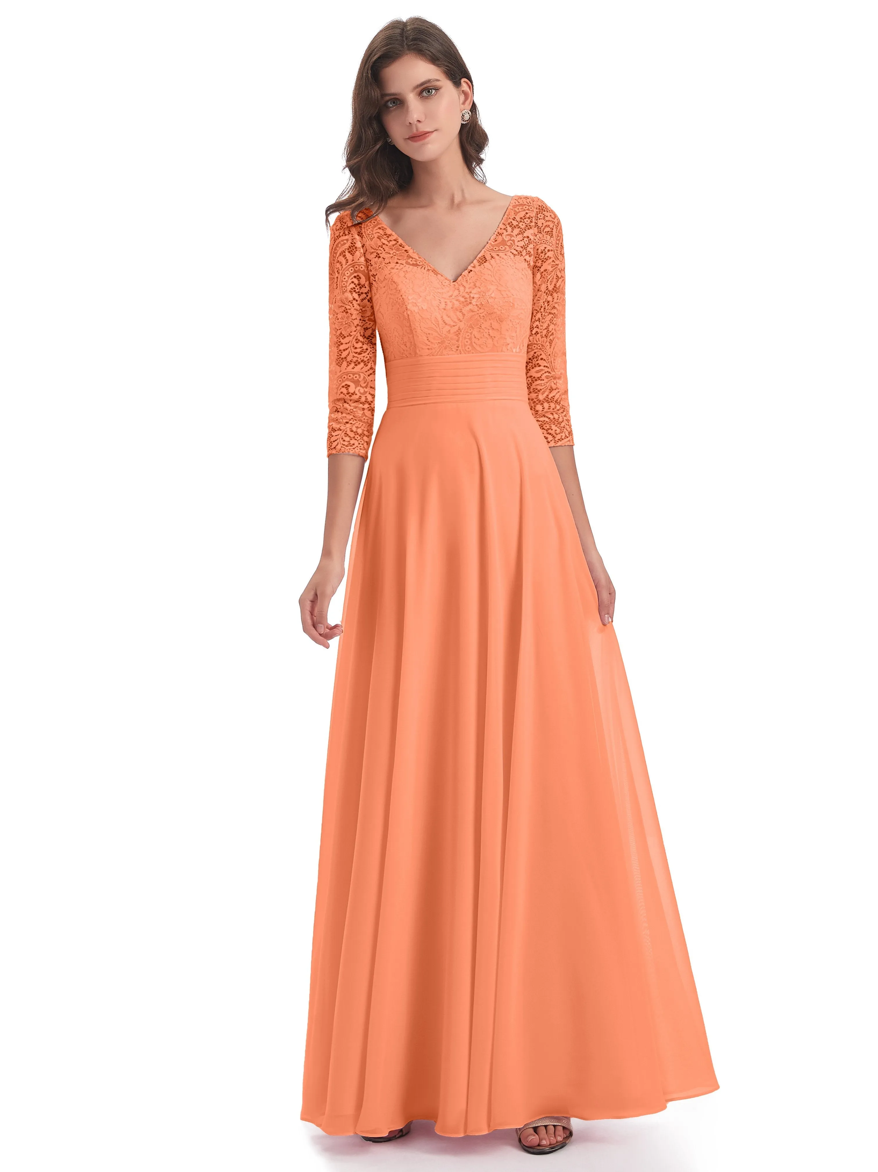 Lace Long Mother of the Bride Dresses