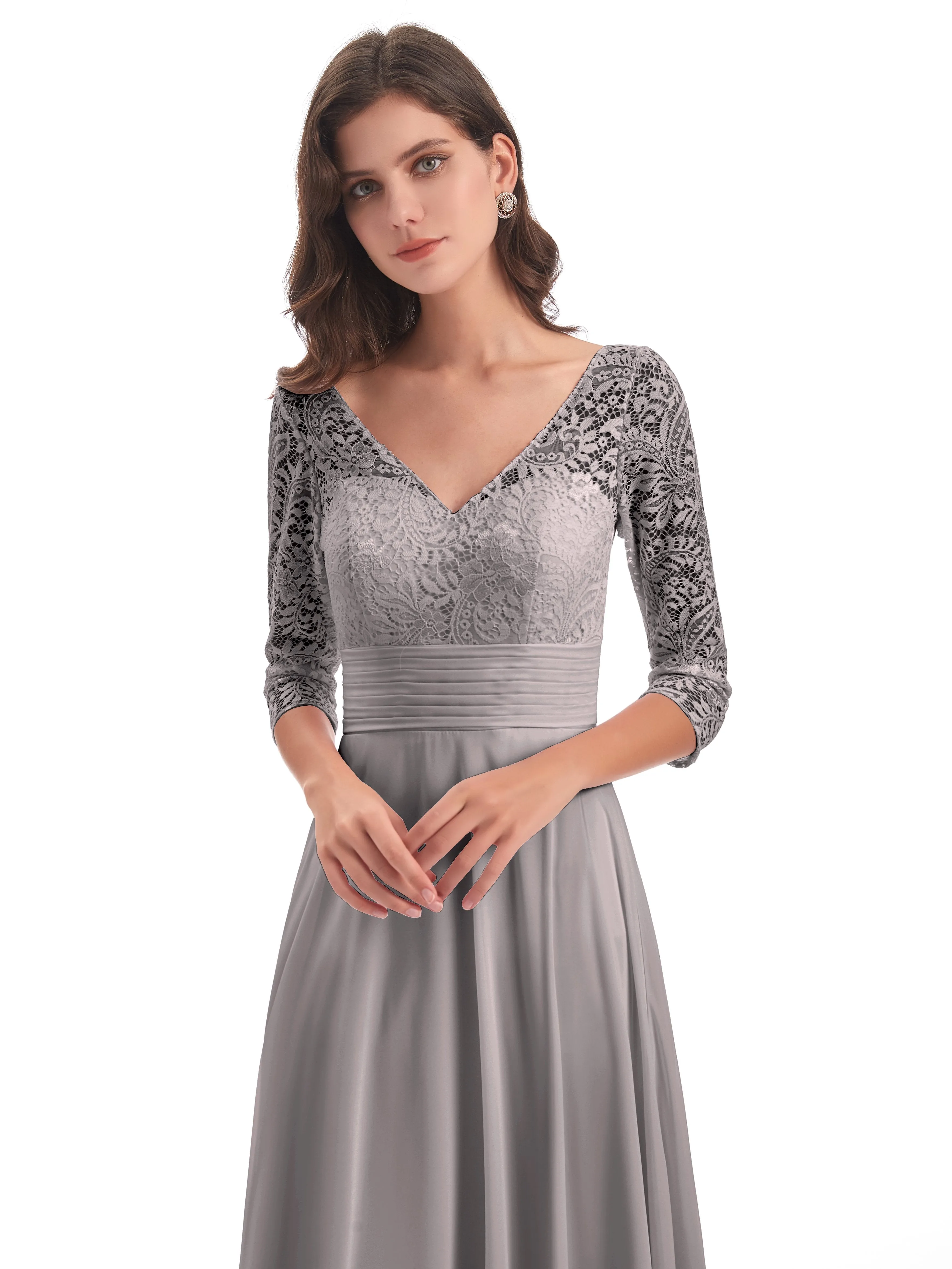 Lace Long Mother of the Bride Dresses