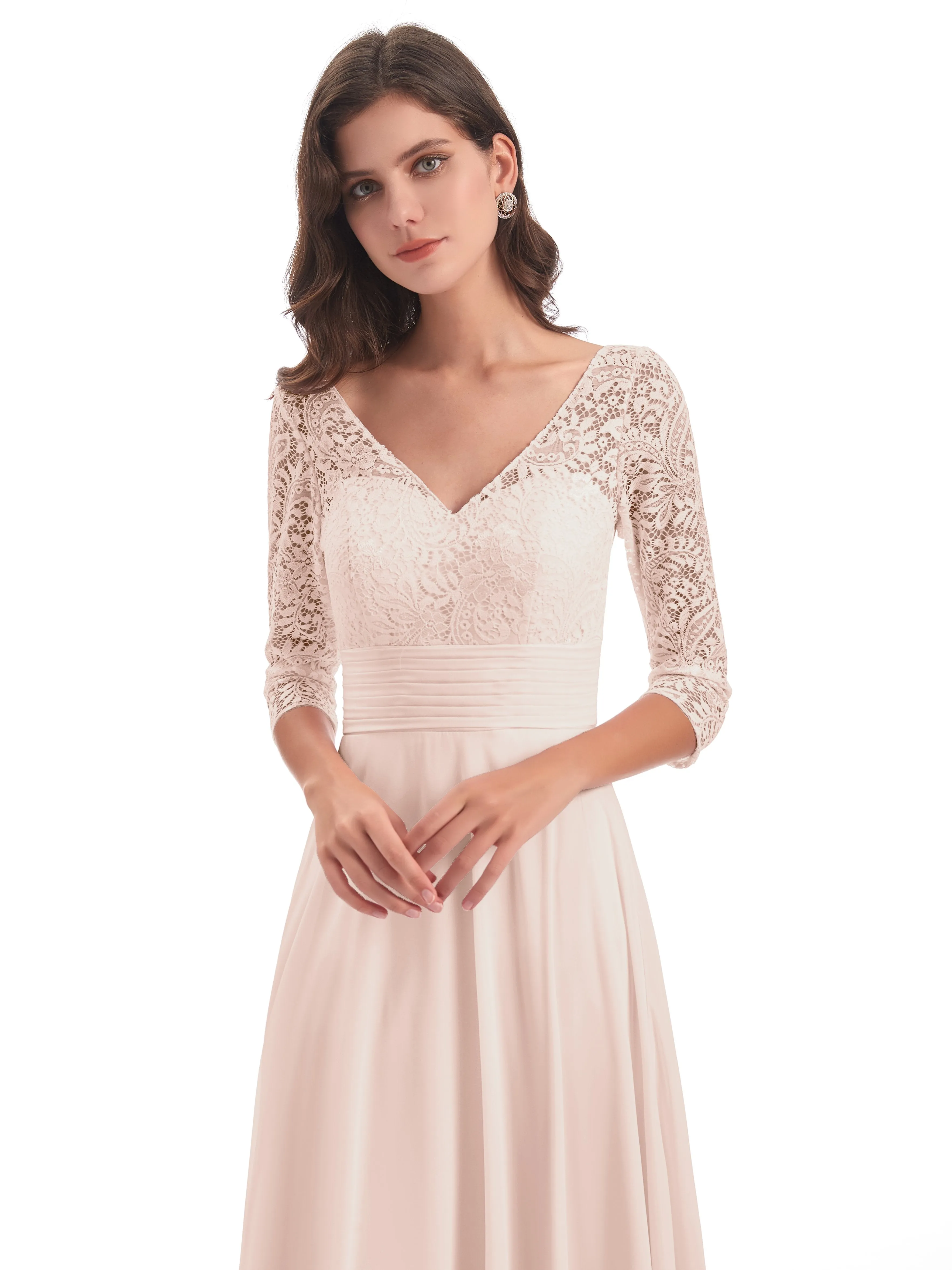 Lace Long Mother of the Bride Dresses