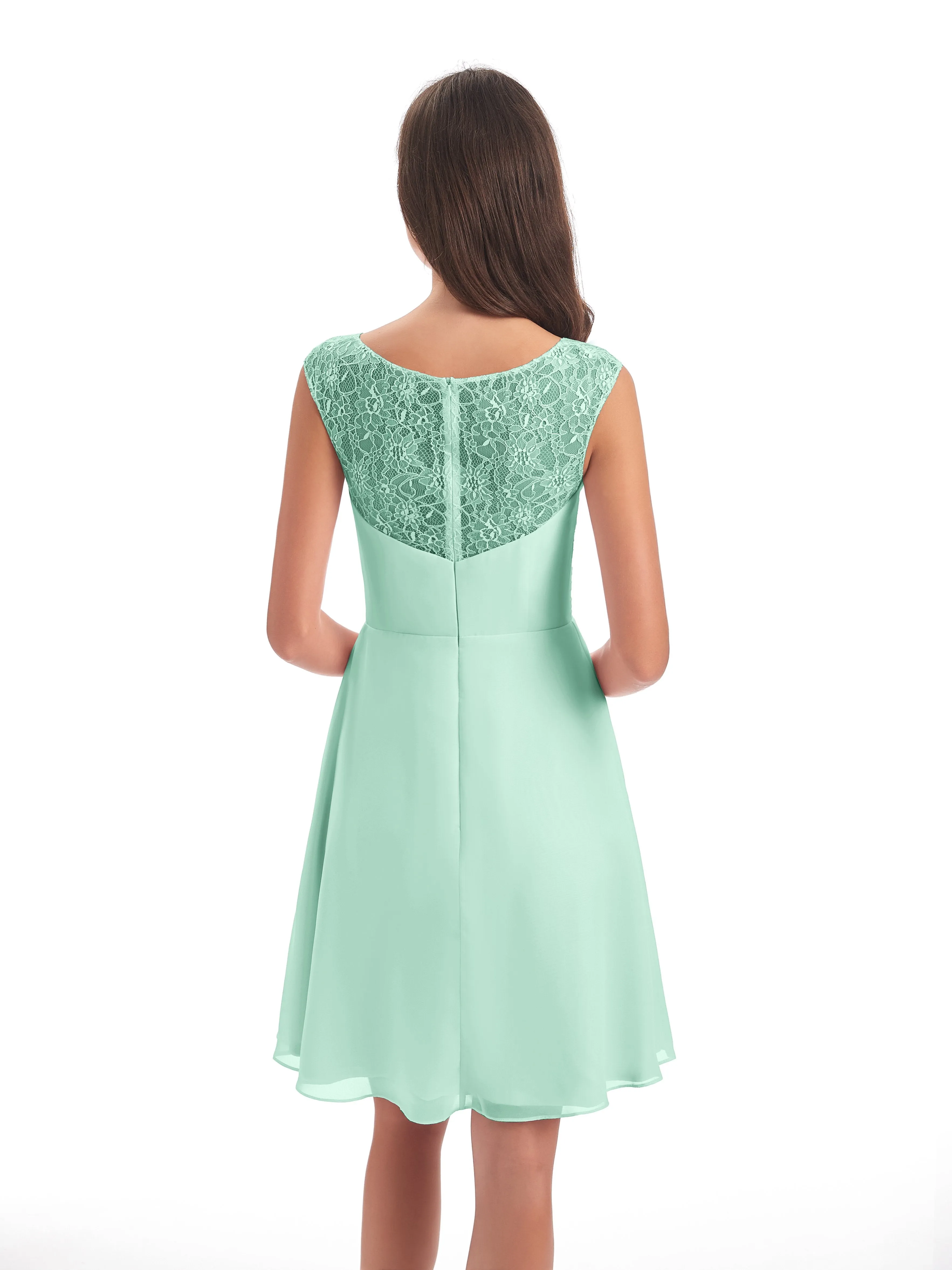 Lace/Chiffon A-line Short Bridesmaid Dresses