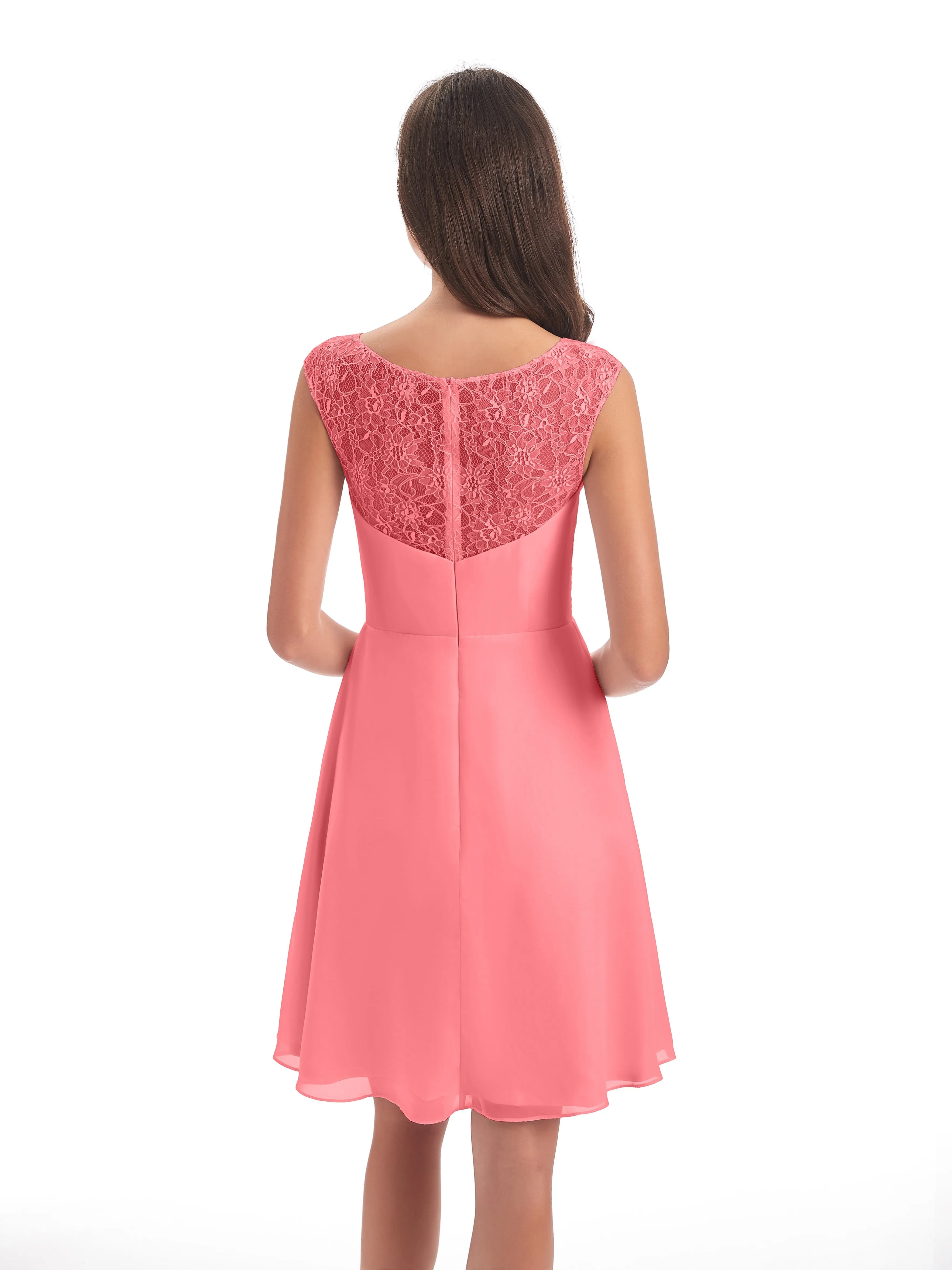 Lace/Chiffon A-line Short Bridesmaid Dresses