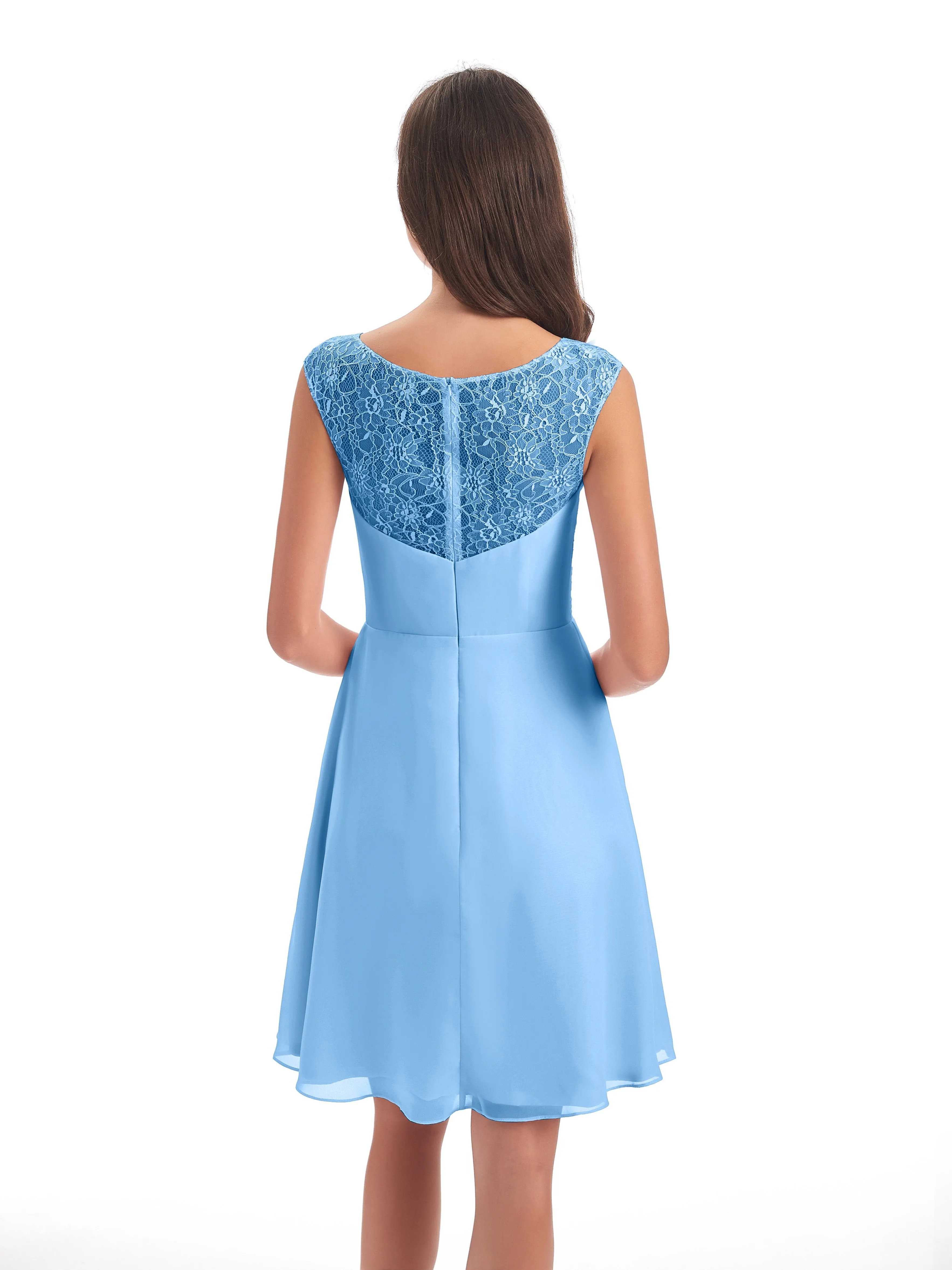 Lace/Chiffon A-line Short Bridesmaid Dresses