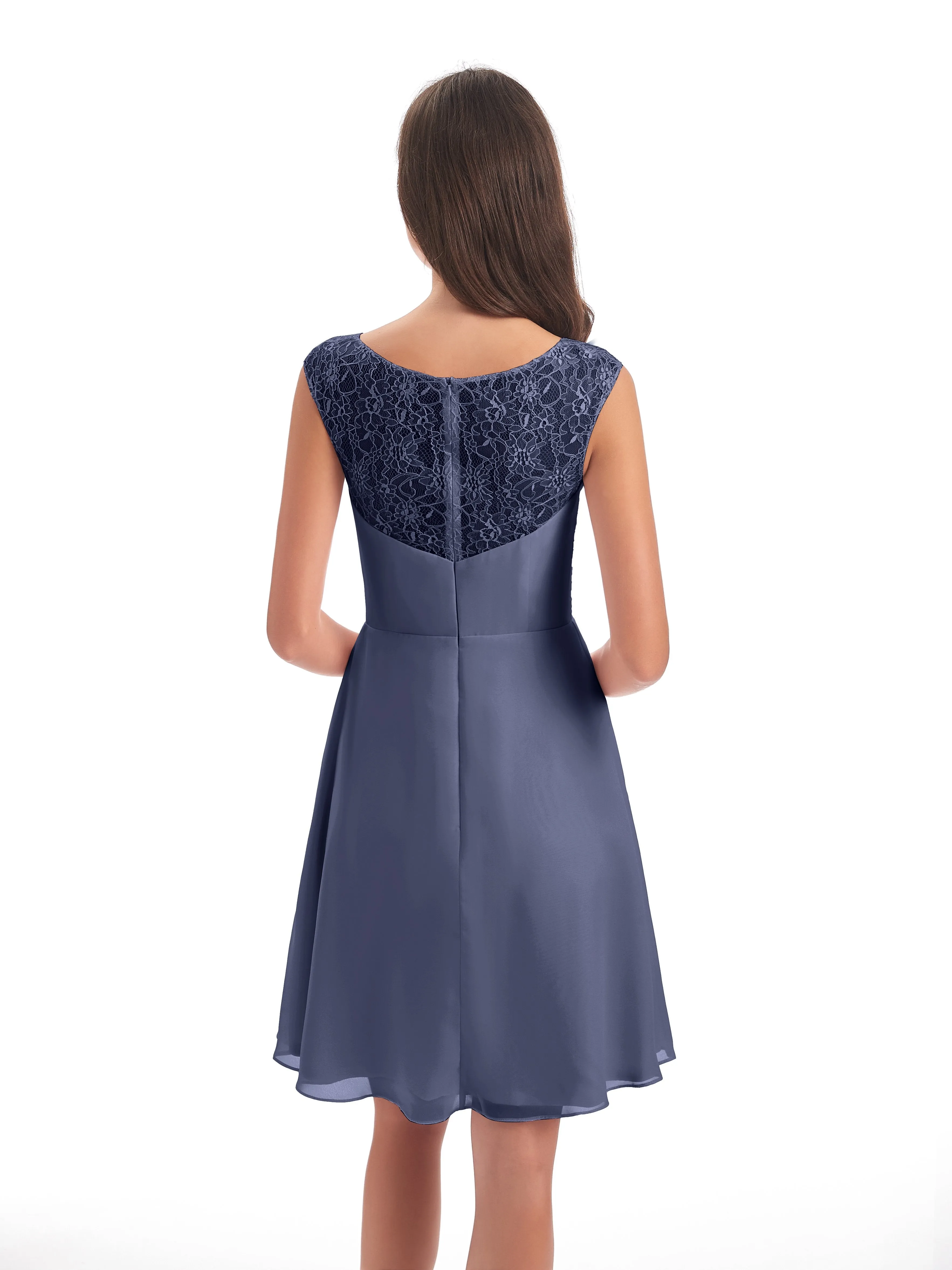 Lace/Chiffon A-line Short Bridesmaid Dresses