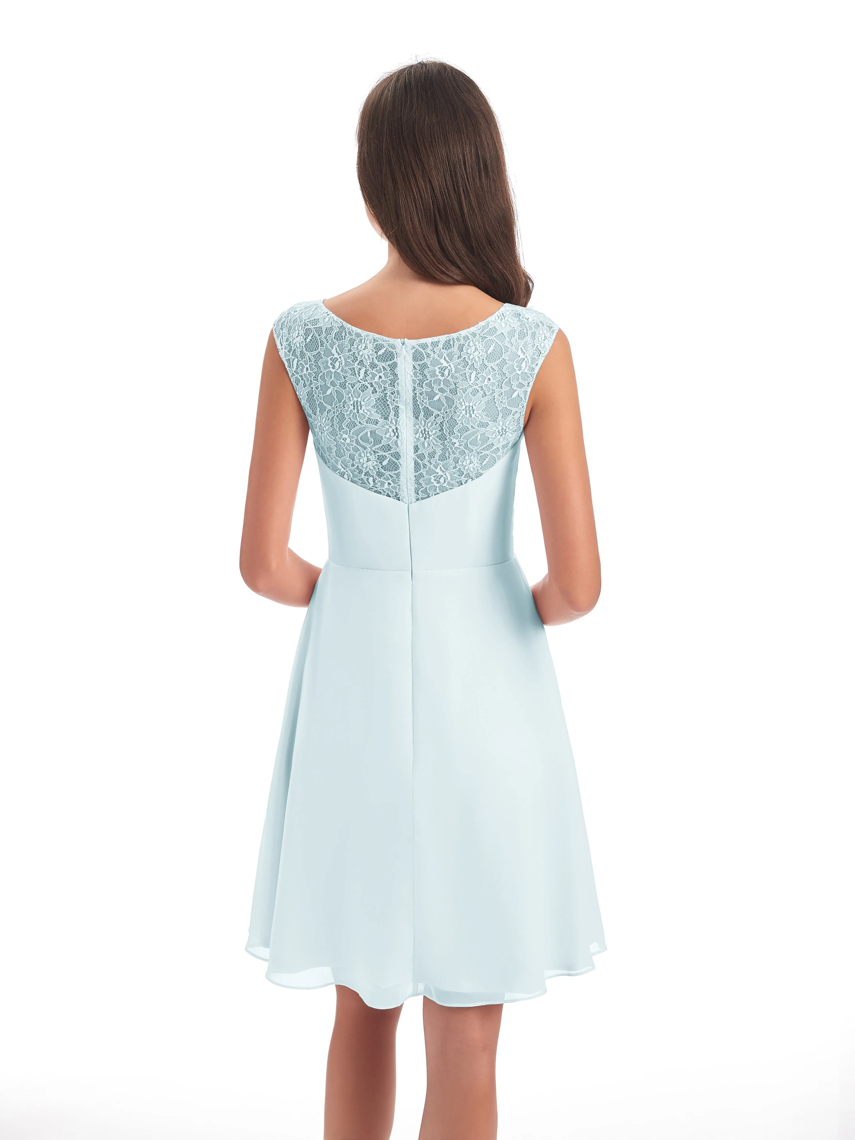 Lace/Chiffon A-line Short Bridesmaid Dresses