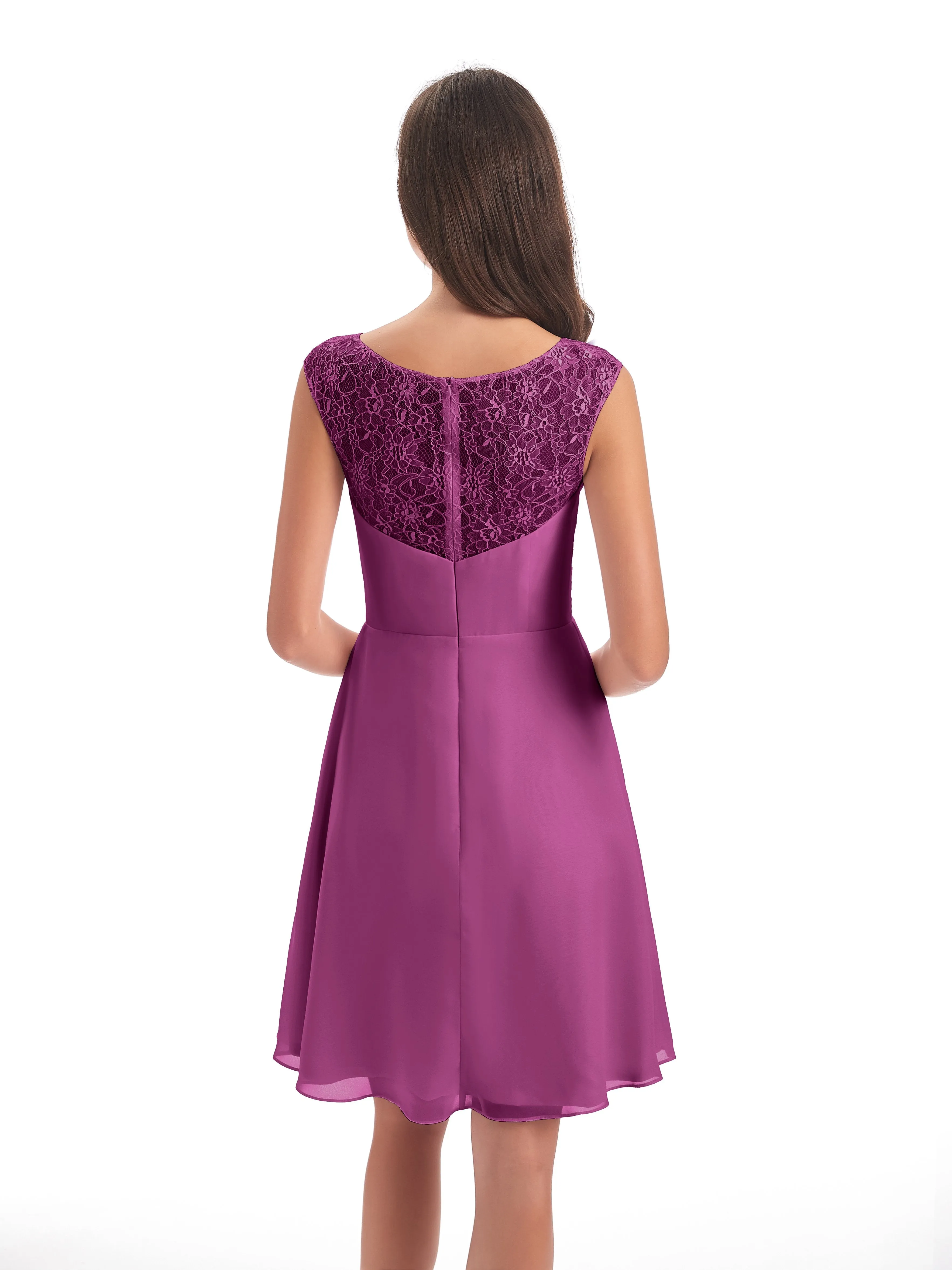 Lace/Chiffon A-line Short Bridesmaid Dresses