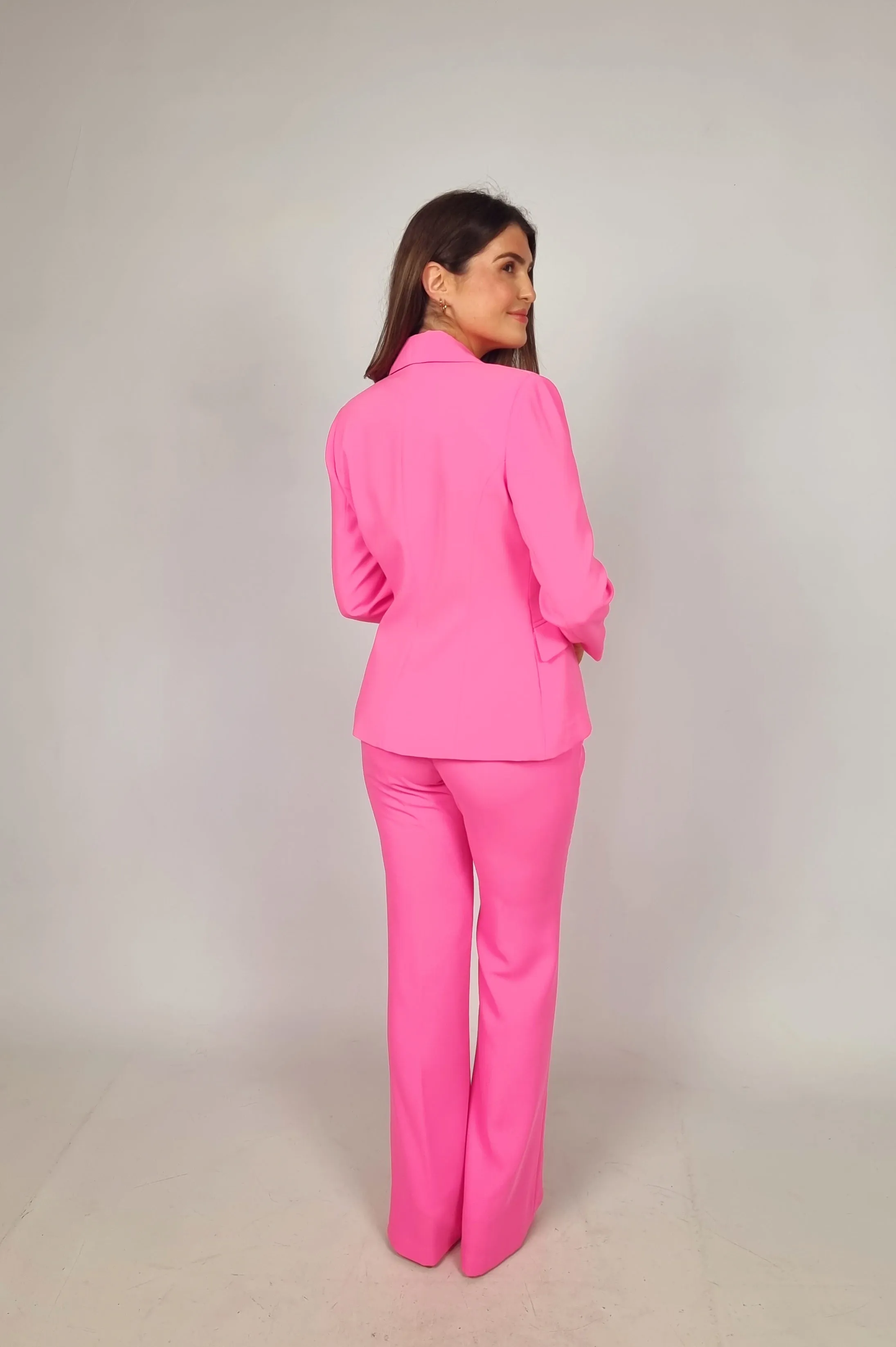 Laura Bernal Shocking Pink Two Piece Trouser Combination