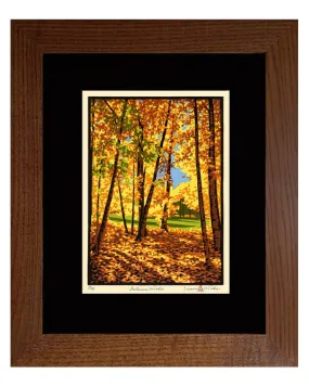 Laura Wilder Autumn Woods Limited Edition Framed Matted Block Print