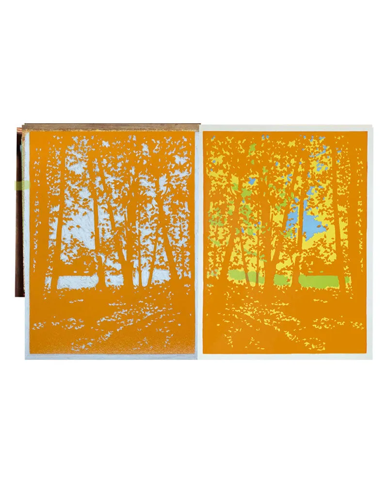 Laura Wilder Autumn Woods Limited Edition Matted Block Print