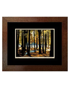 Laura Wilder Lakeside Wood Limited Edition Matted Framed Giclée Print