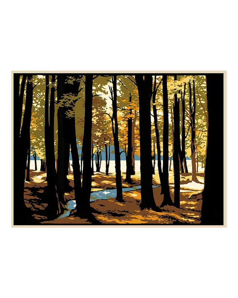 Laura Wilder Lakeside Wood Limited Edition Matted Framed Giclée Print