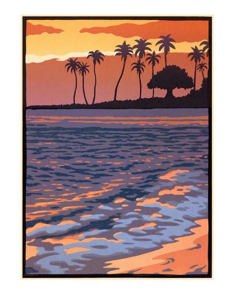 Laura Wilder Paradise I Limited Edition Framed Matted Block Print