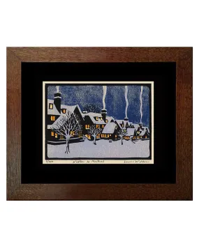 Laura Wilder Winter in Montreal Limited Edition Matted Framed Giclée Print