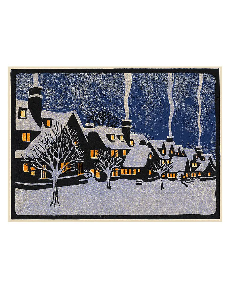 Laura Wilder Winter in Montreal Limited Edition Matted Framed Giclée Print