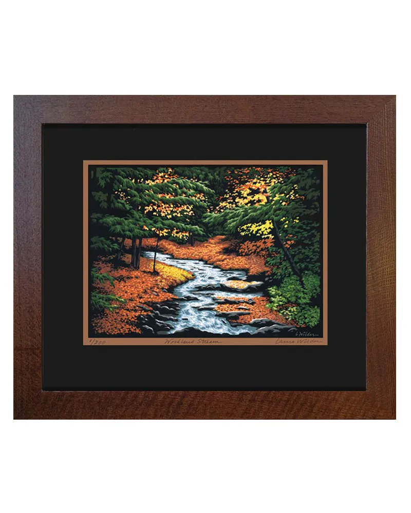 Laura Wilder Woodland Stream Limited Edition Matted Framed Giclée Print