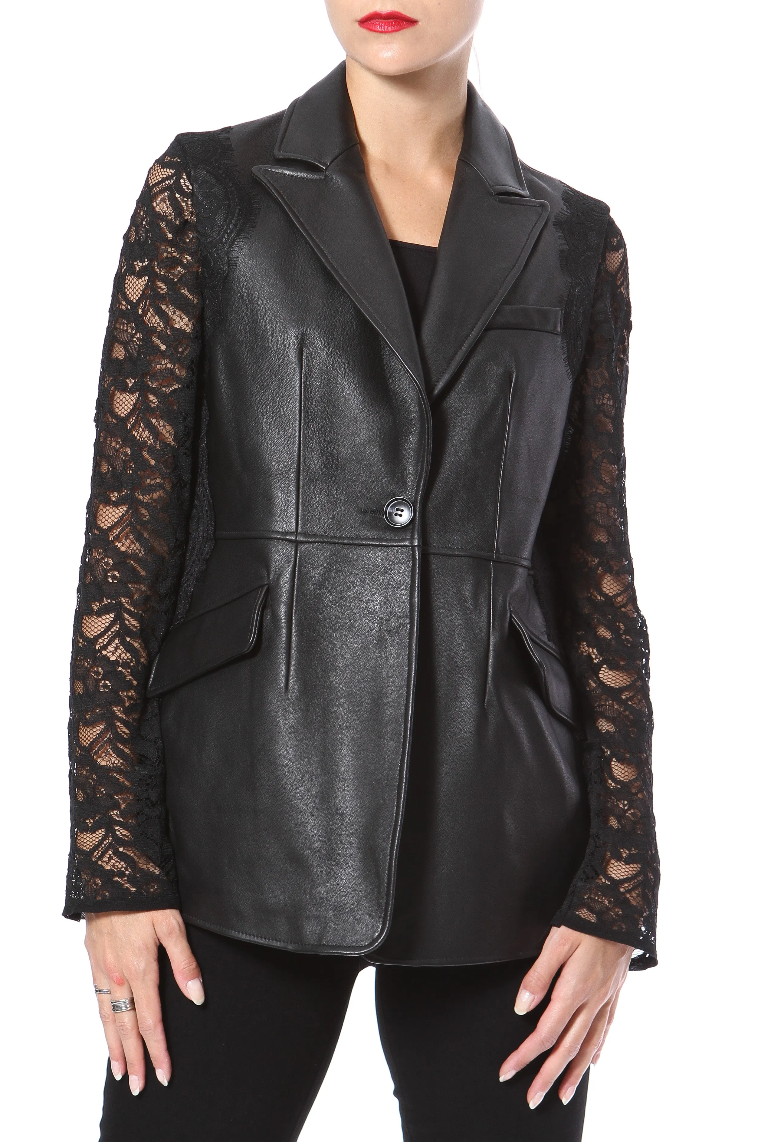 Leather & Lace Luxe Blazer