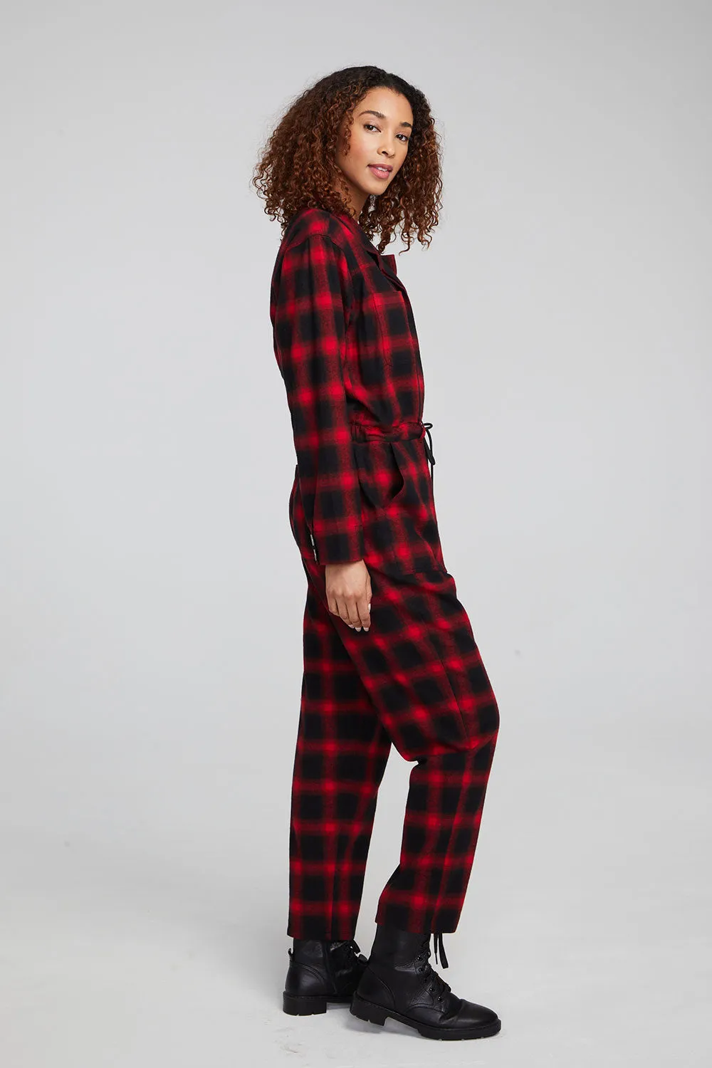 Lexi Sunset Plaid Jumpsuit