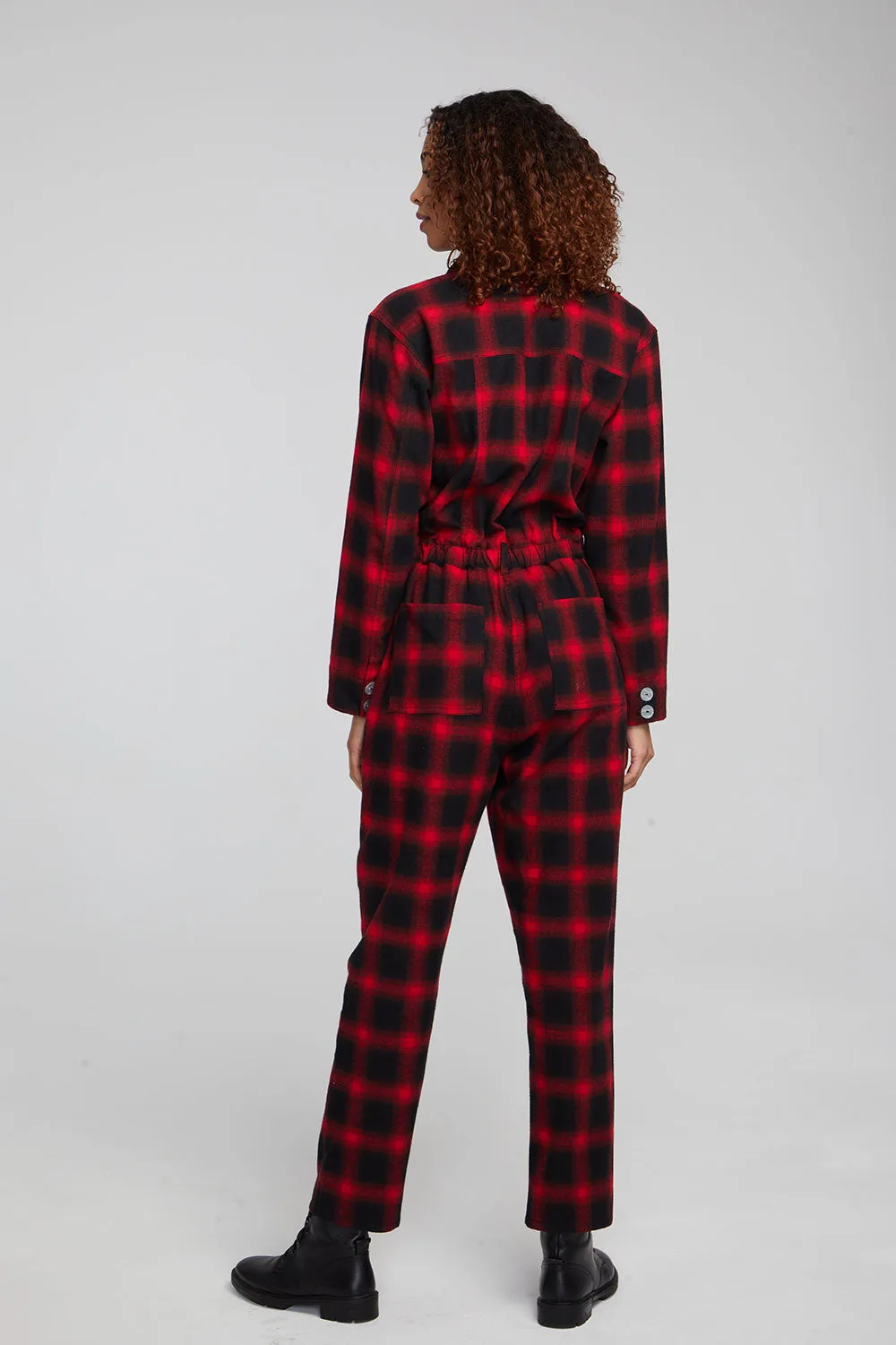 Lexi Sunset Plaid Jumpsuit