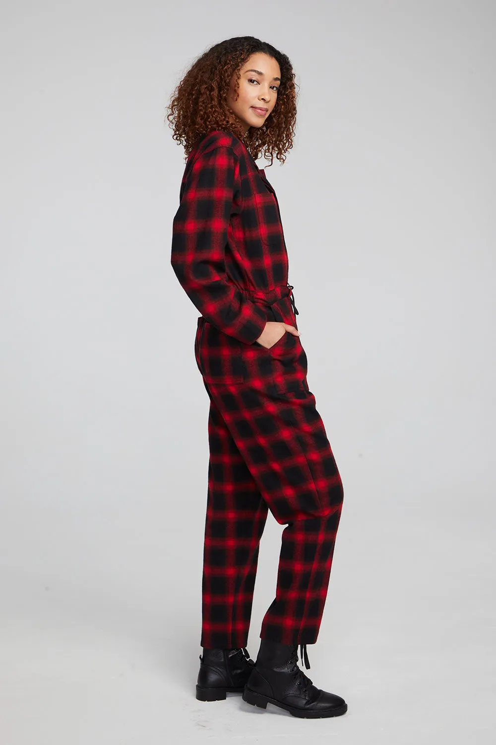 Lexi Sunset Plaid Jumpsuit