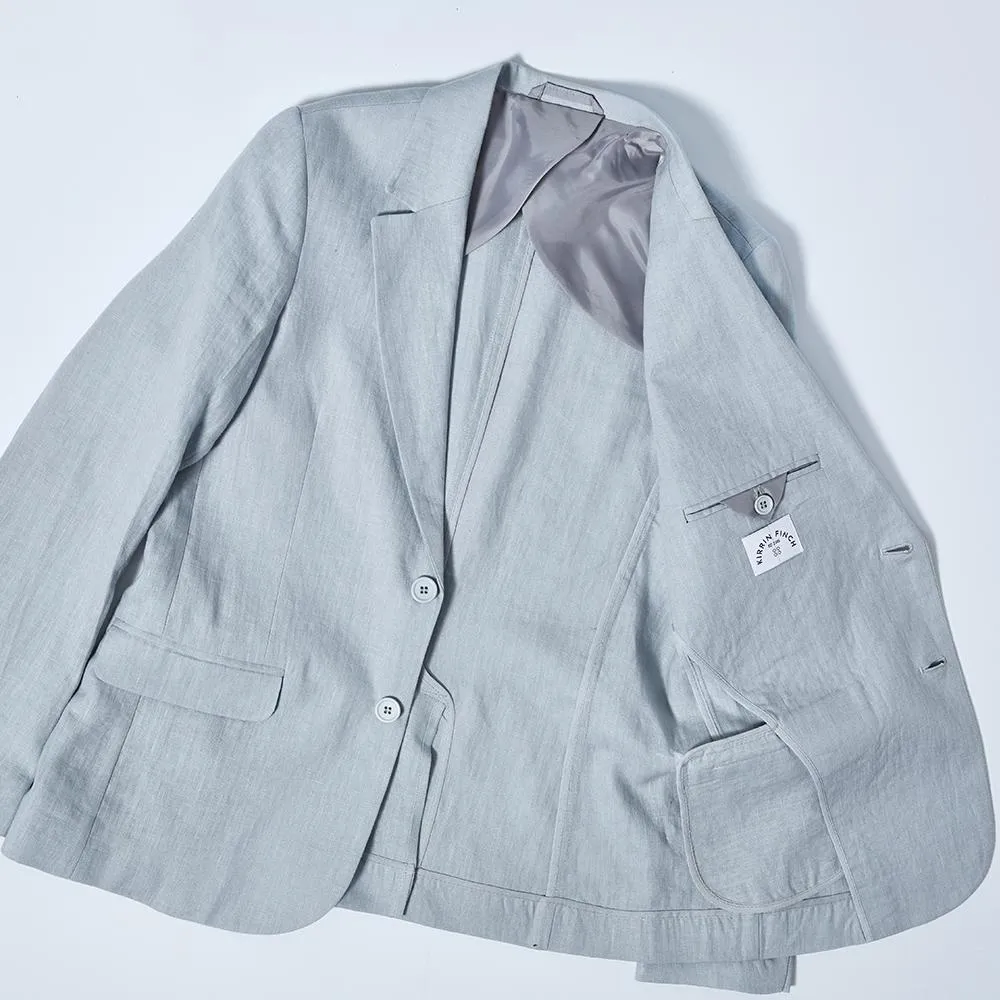 Light Gray Linen Blazer