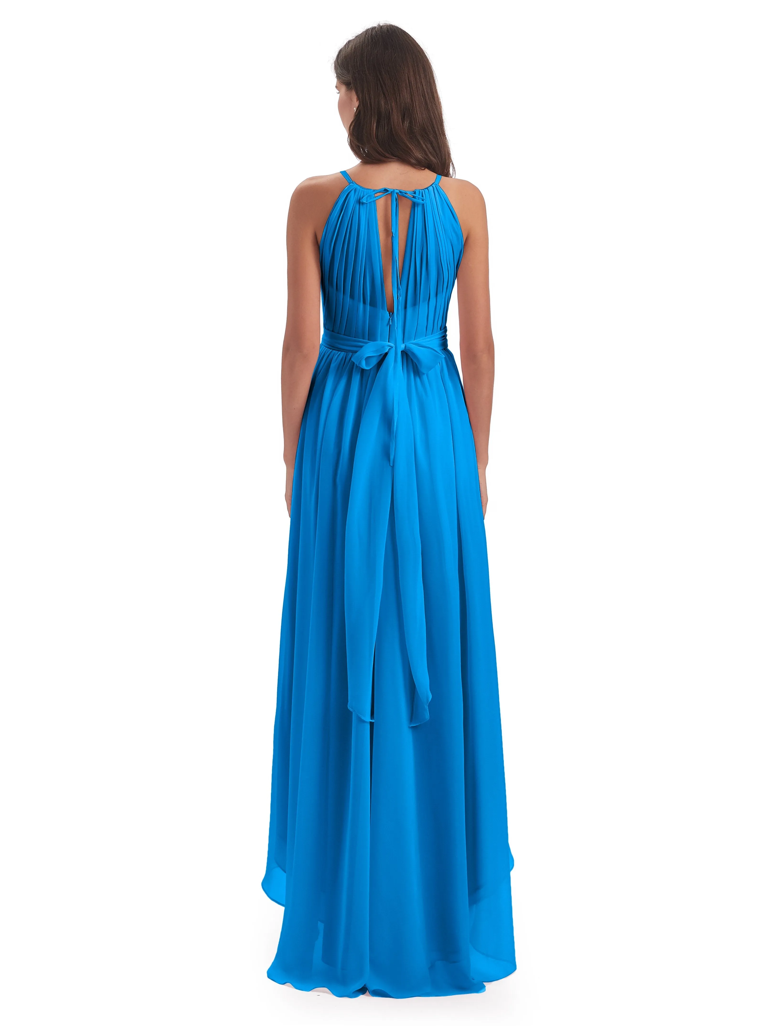 Lilly Dreamy Halter High-Low Chiffon Bridesmaid Dresses