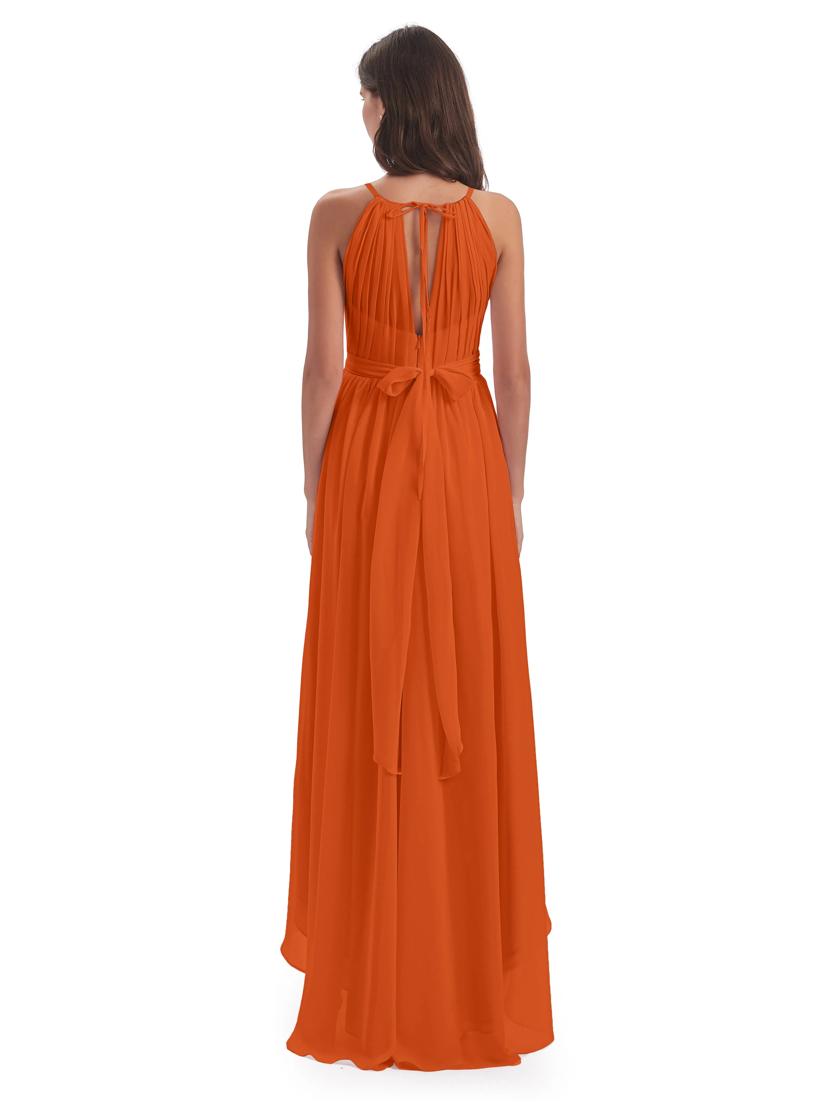 Lilly Dreamy Halter High-Low Chiffon Bridesmaid Dresses