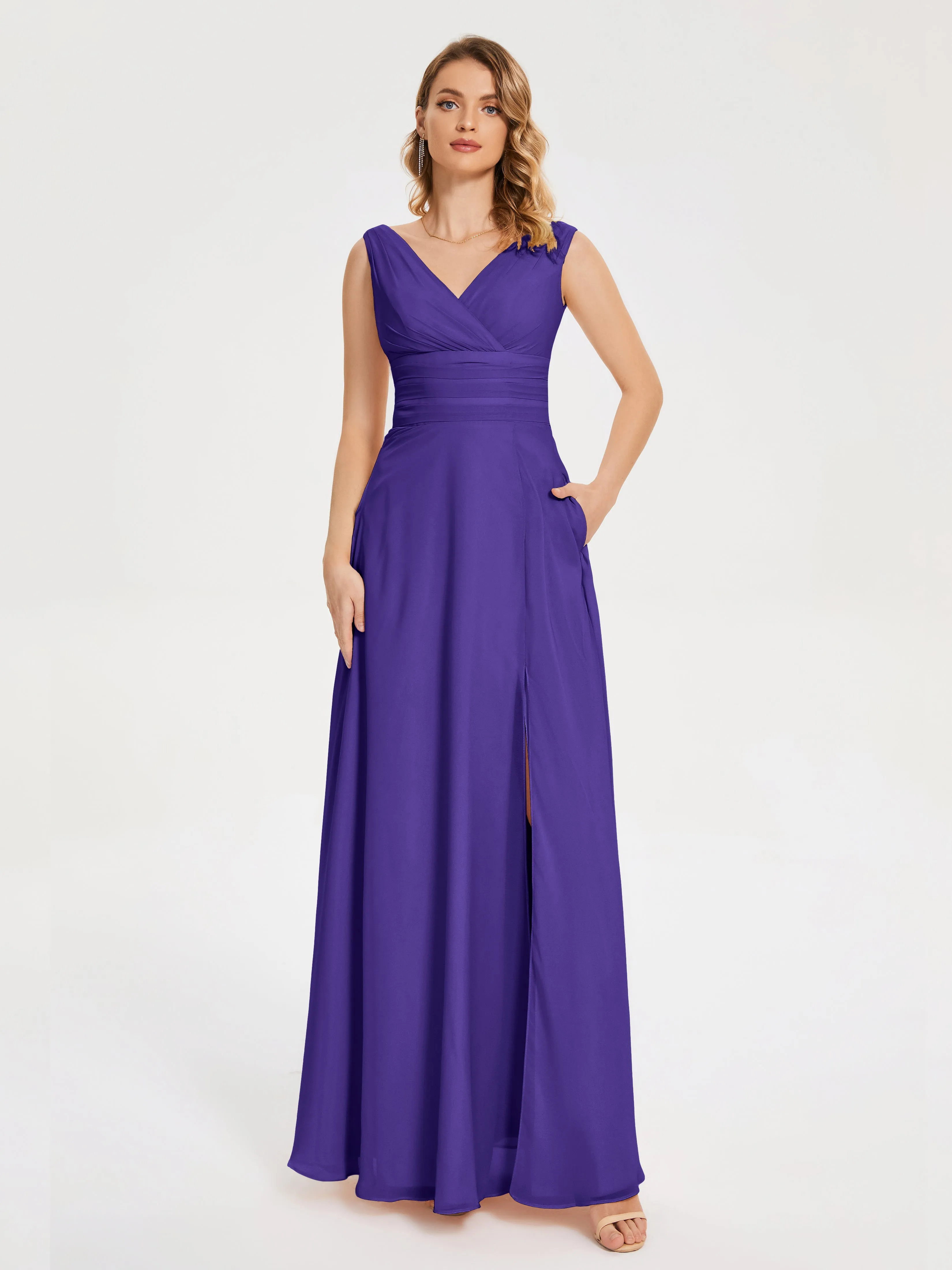 Lucille Elegant Chiffon Mother of the Bride Dress With Bow