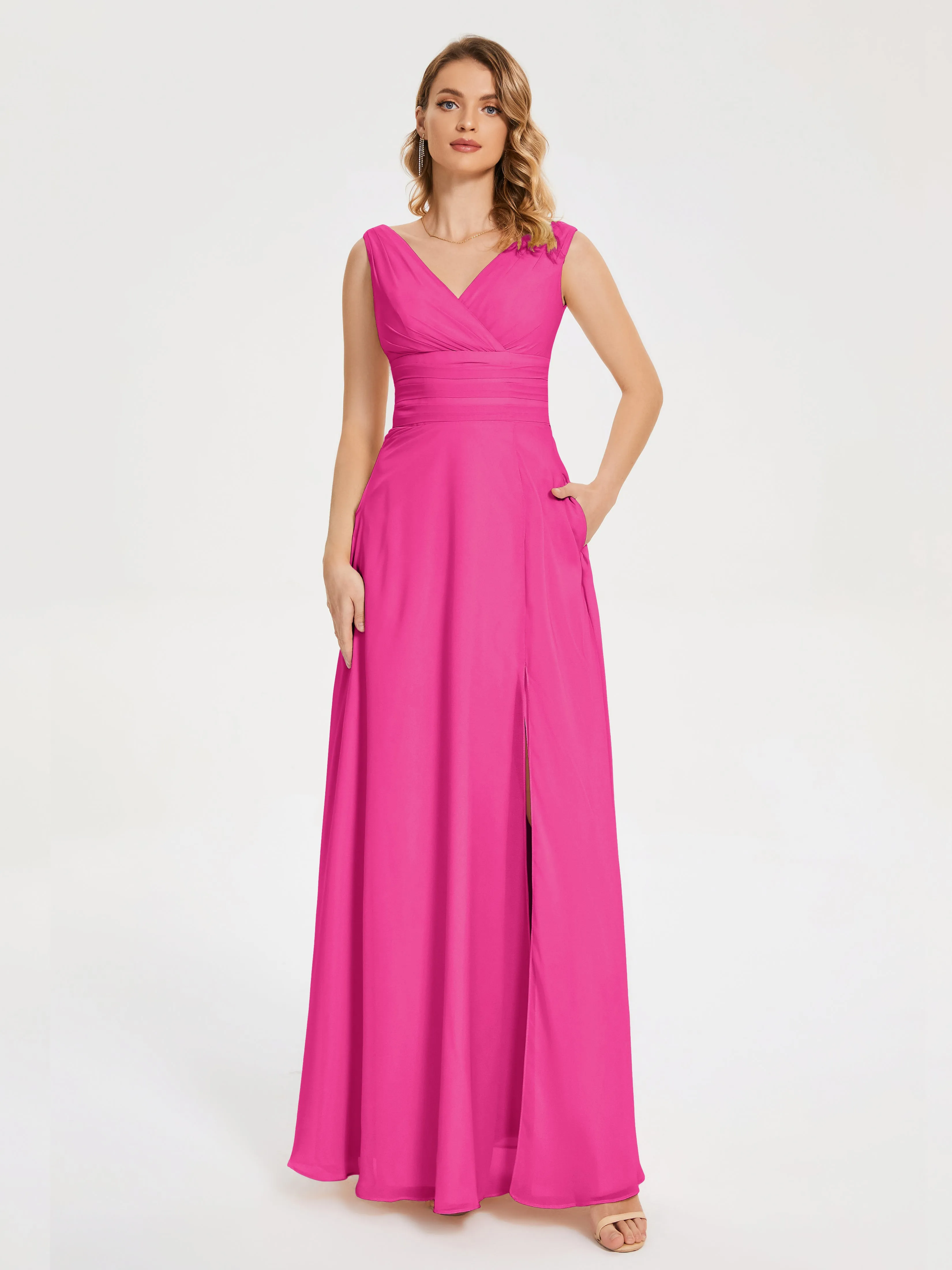 Lucille Elegant Chiffon Mother of the Bride Dress With Bow