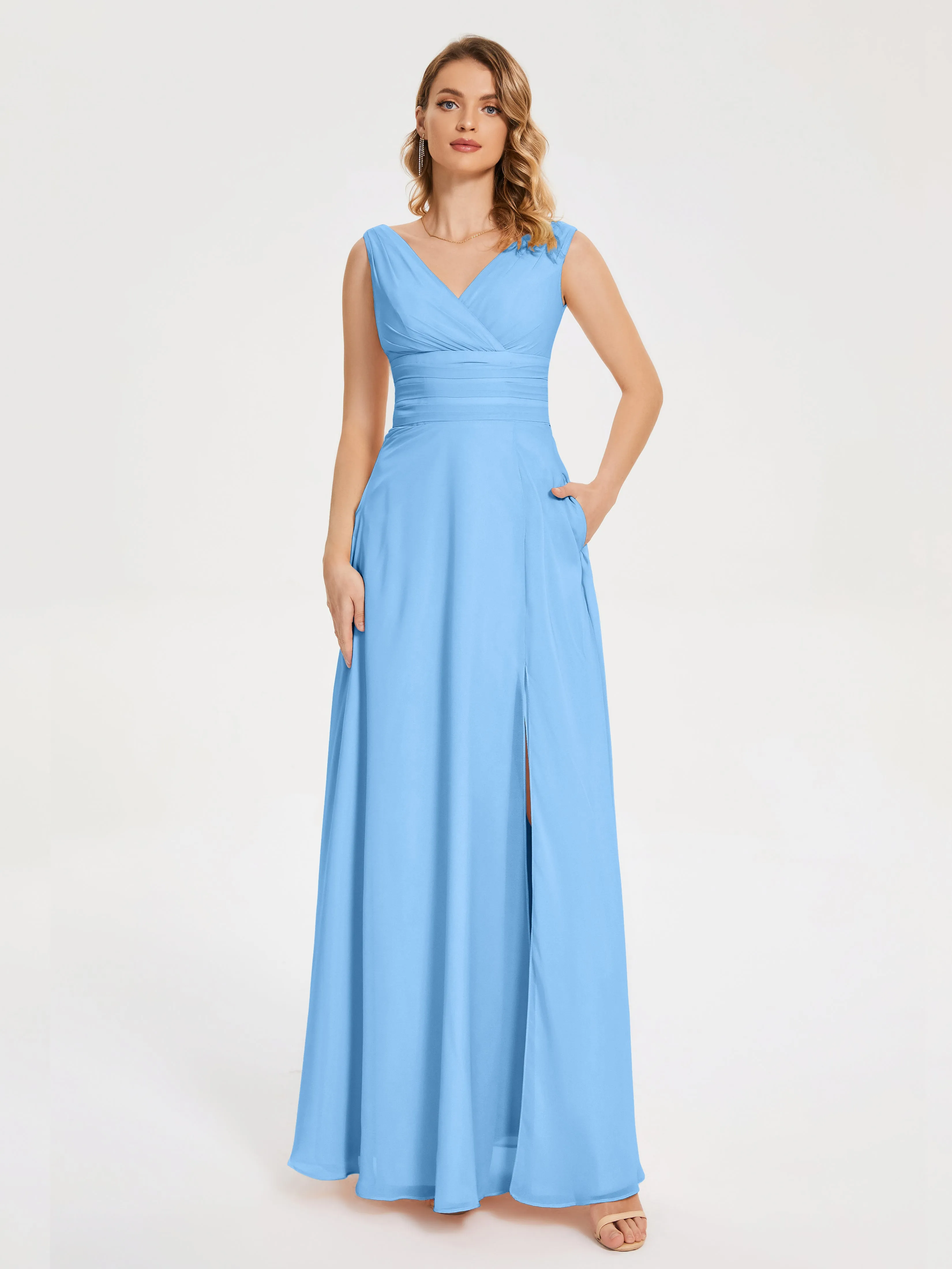 Lucille Elegant Chiffon Mother of the Bride Dress With Bow