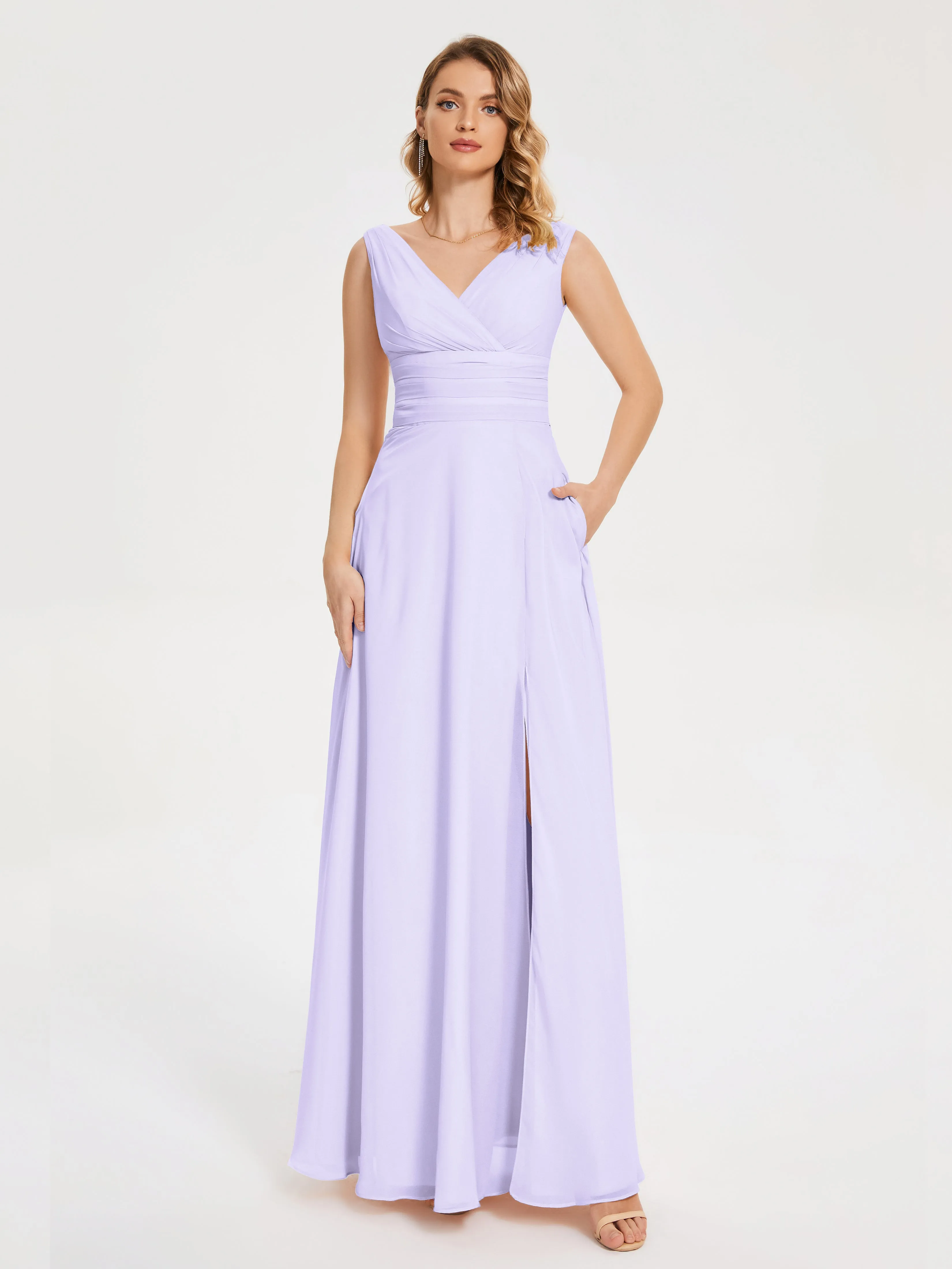 Lucille Elegant Chiffon Mother of the Bride Dress With Bow