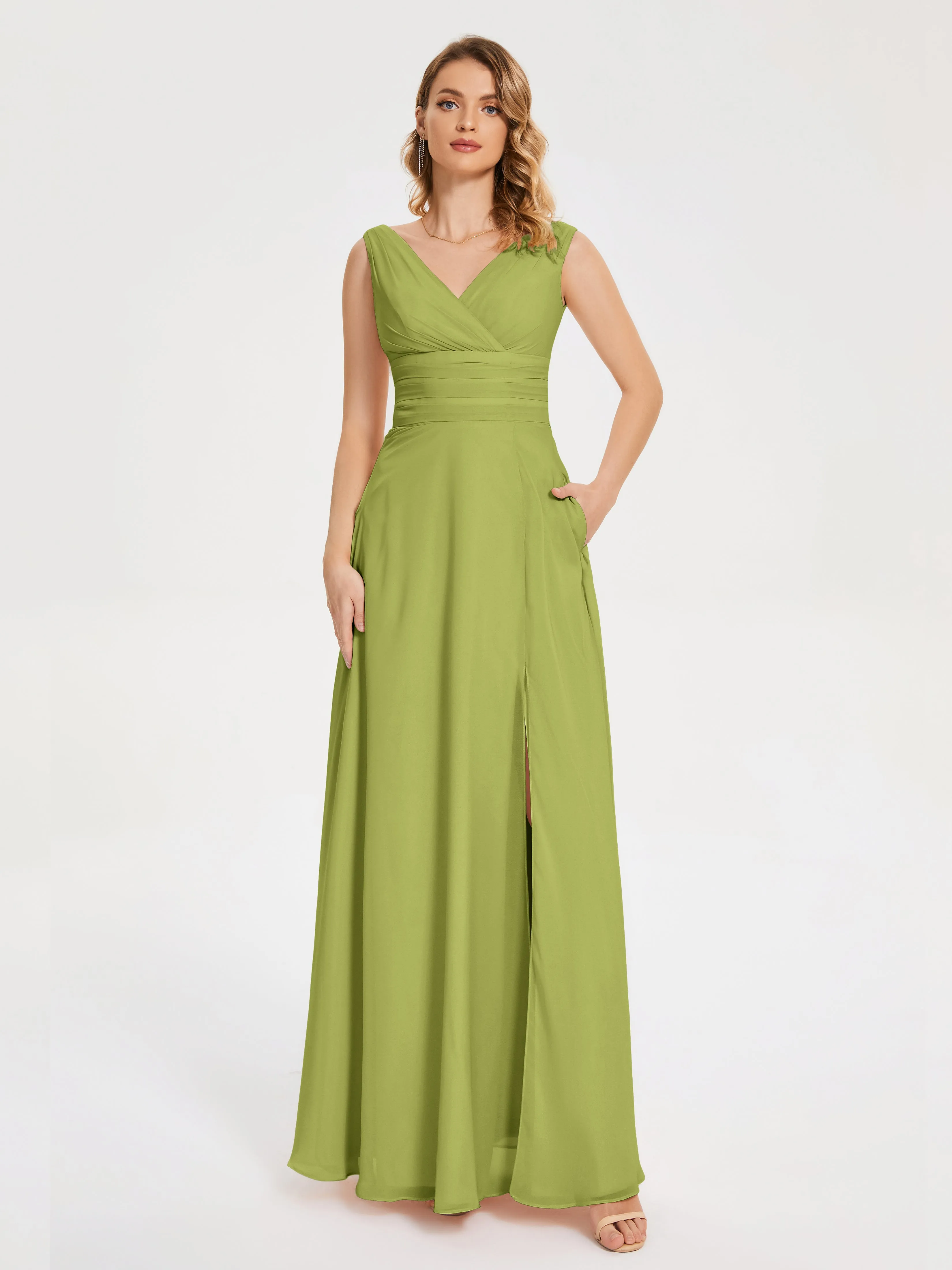 Lucille Elegant Chiffon Mother of the Bride Dress With Bow