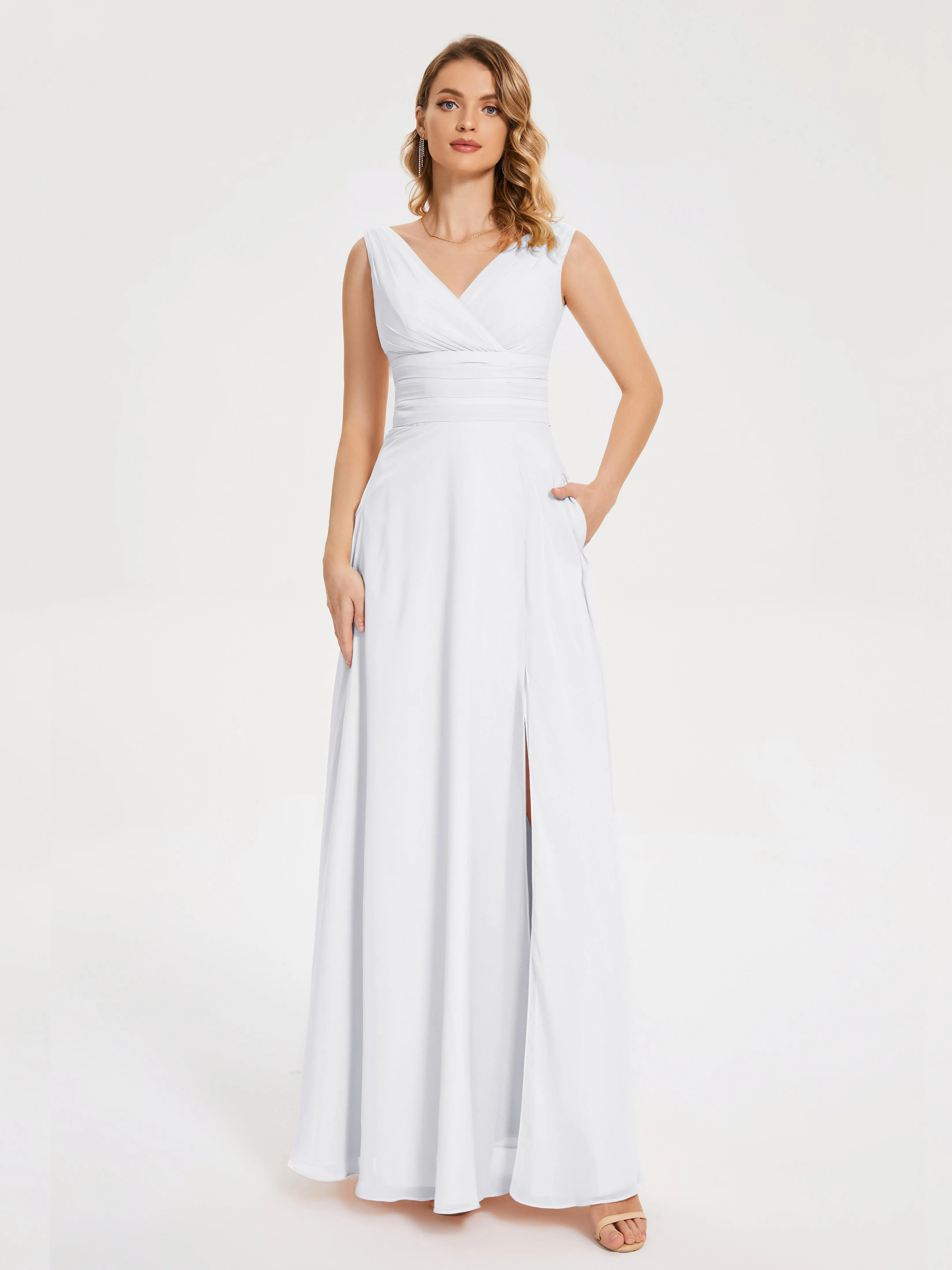 Lucille Elegant Chiffon Mother of the Bride Dress With Bow