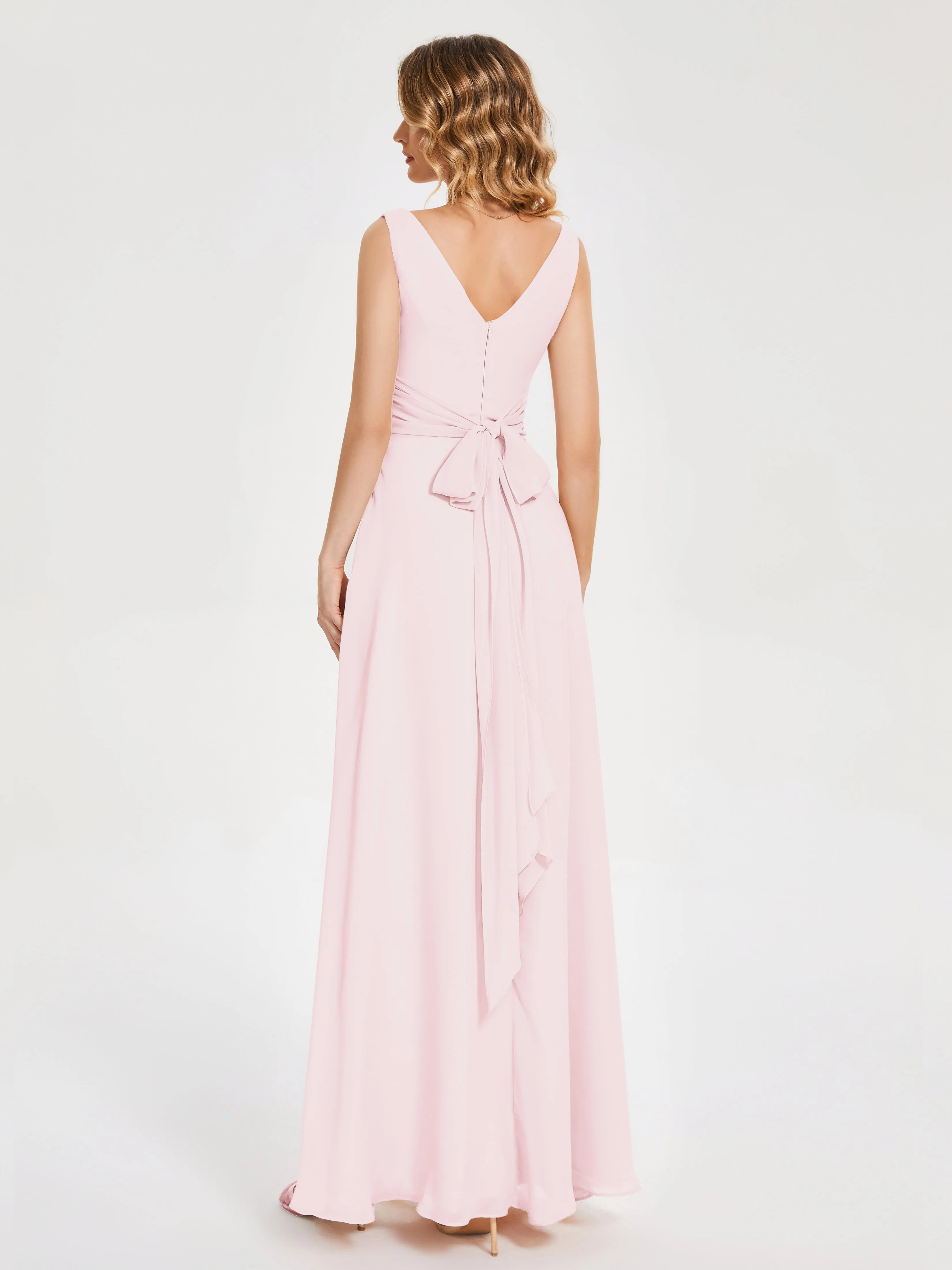 Lucille Elegant Chiffon Mother of the Bride Dress With Bow