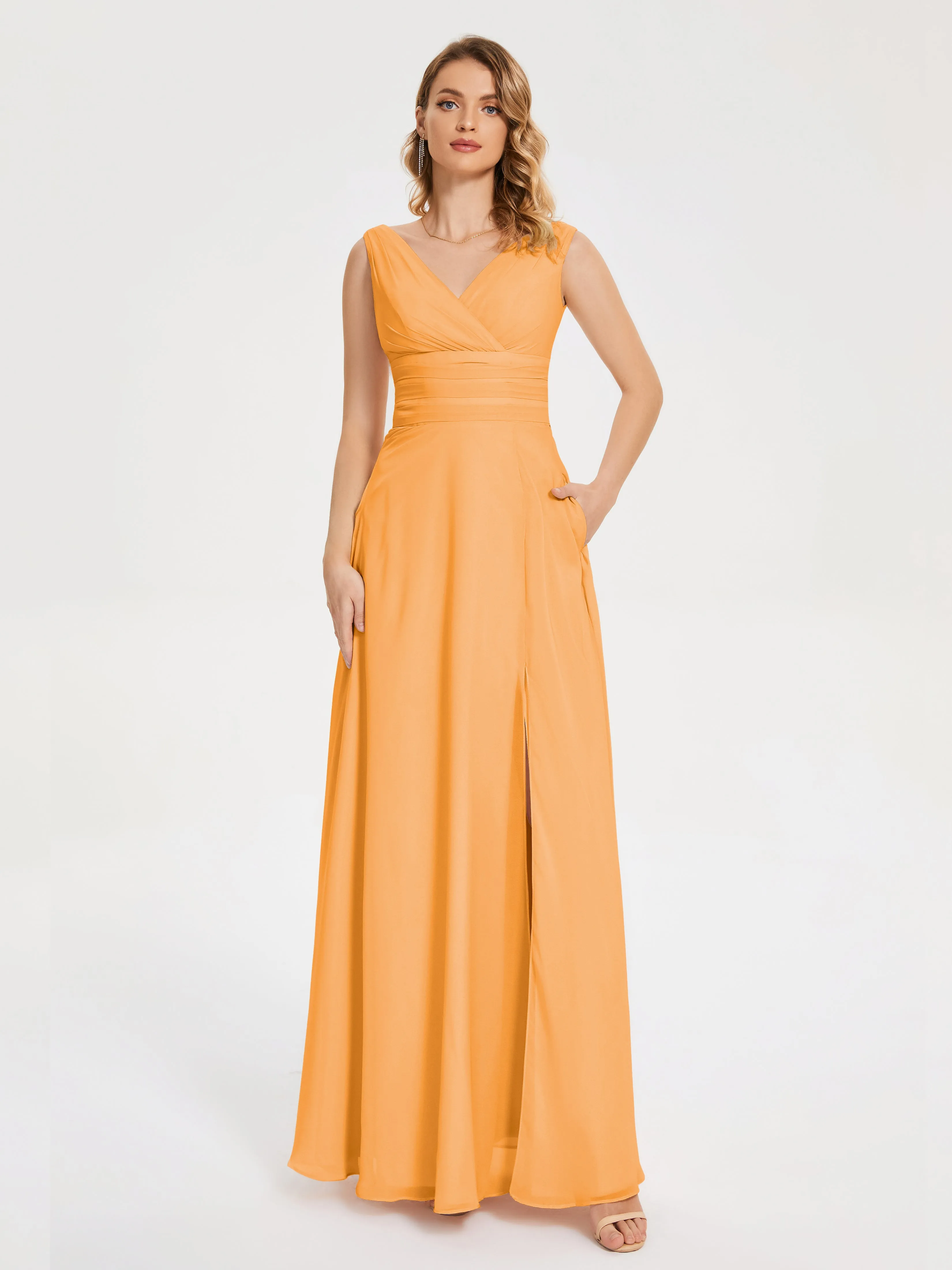 Lucille Elegant Chiffon Mother of the Bride Dress With Bow