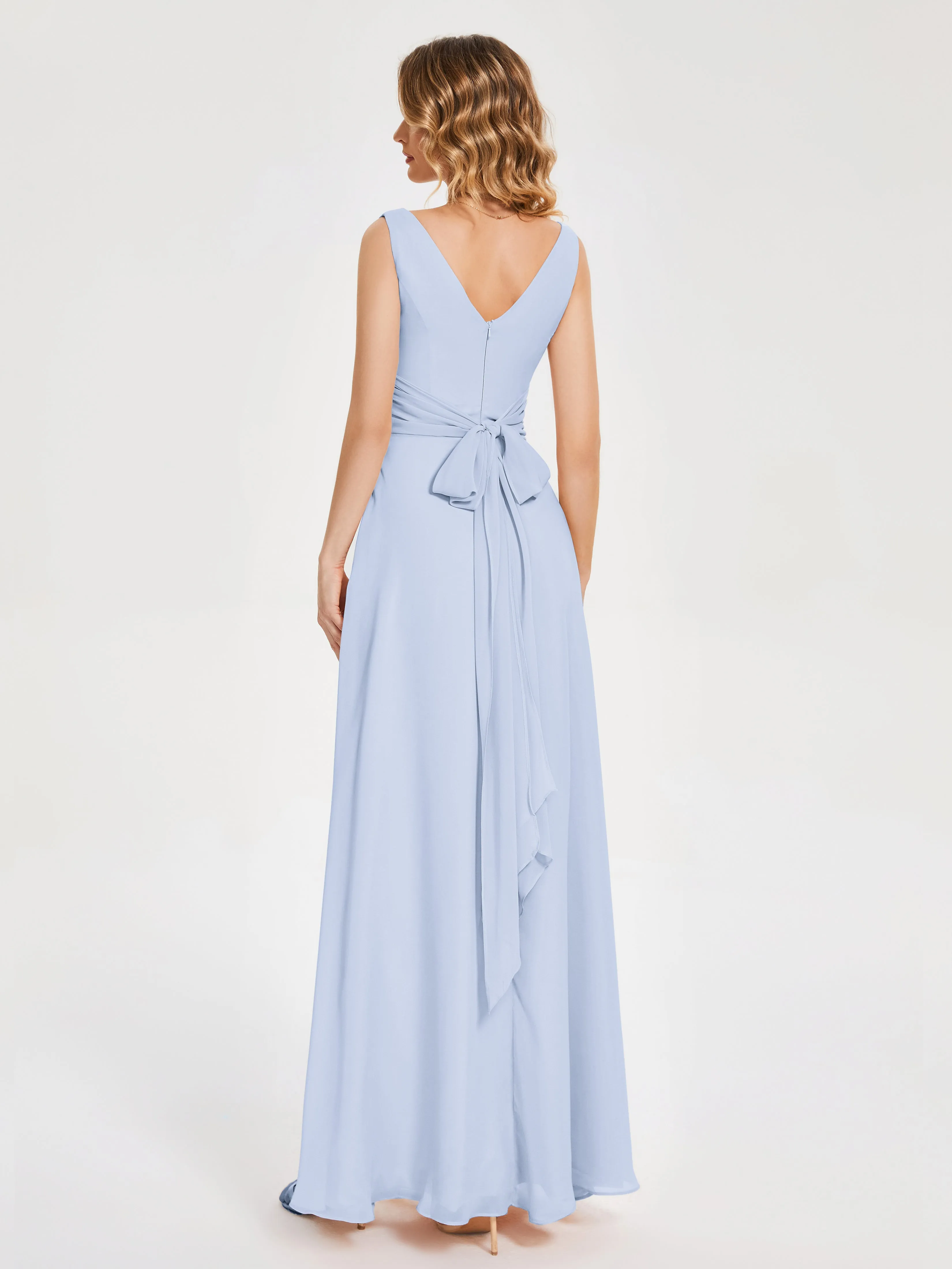 Lucille Elegant Chiffon Mother of the Bride Dress With Bow