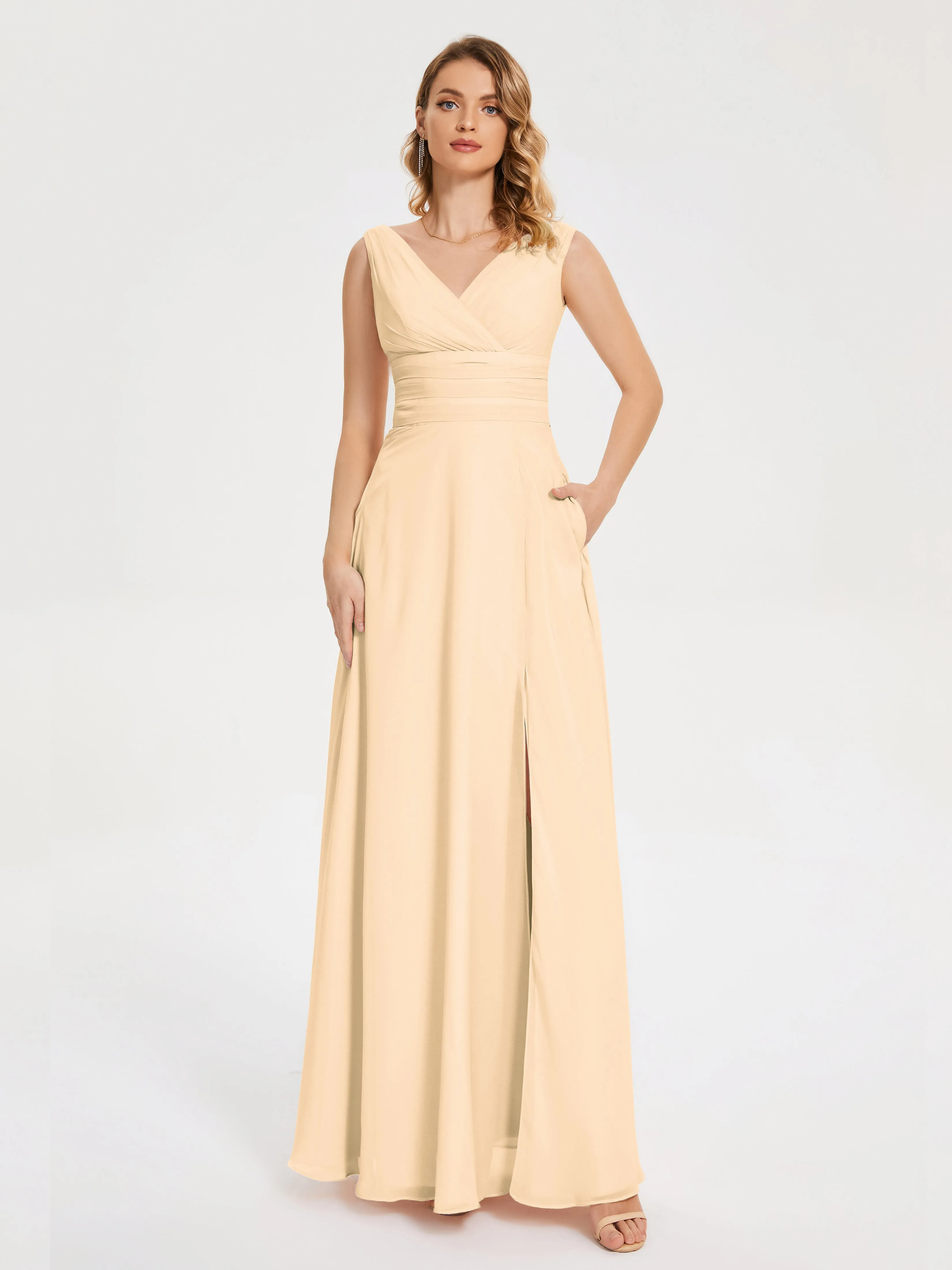 Lucille Elegant Chiffon Mother of the Bride Dress With Bow