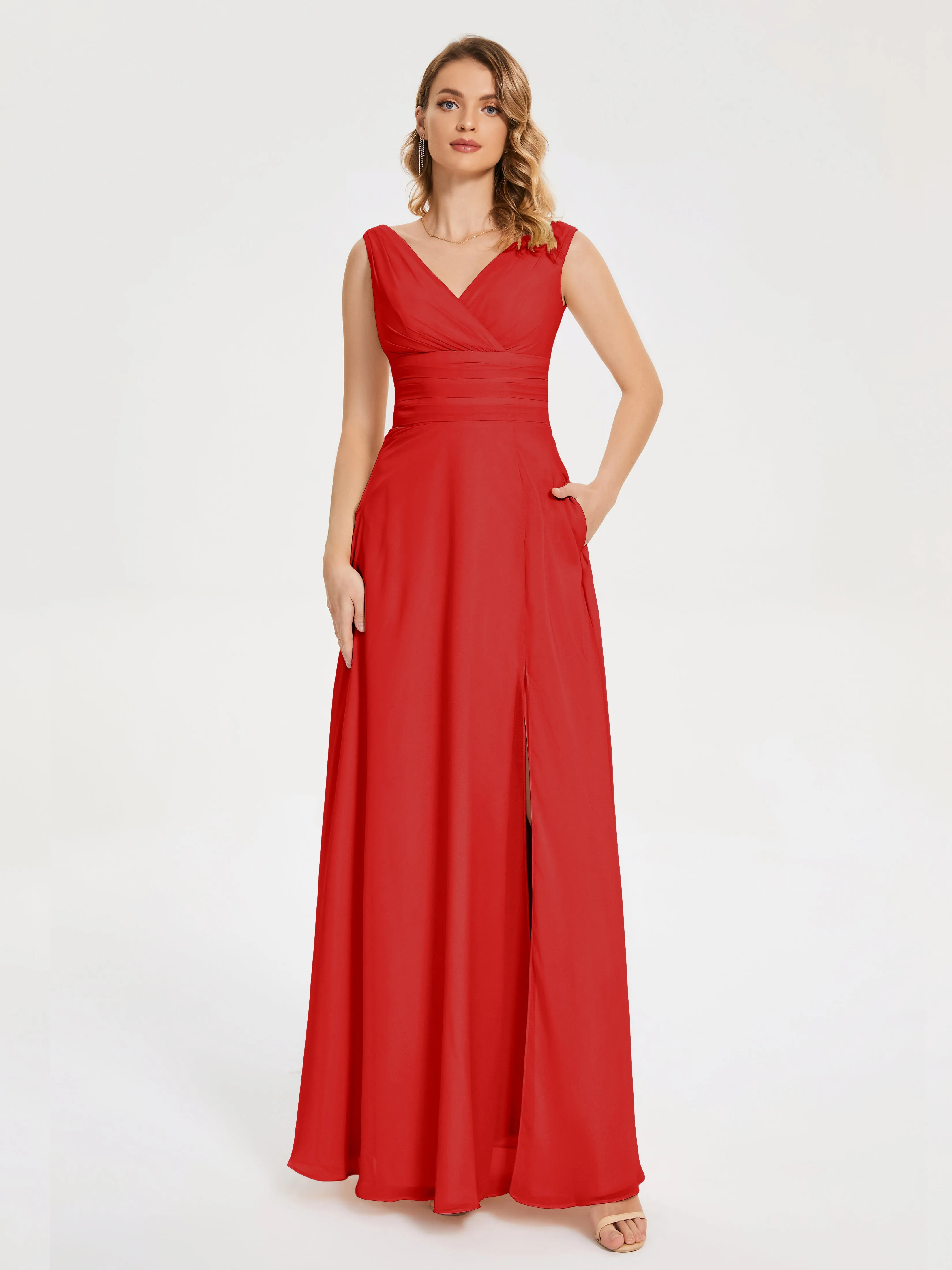 Lucille Elegant Chiffon Mother of the Bride Dress With Bow