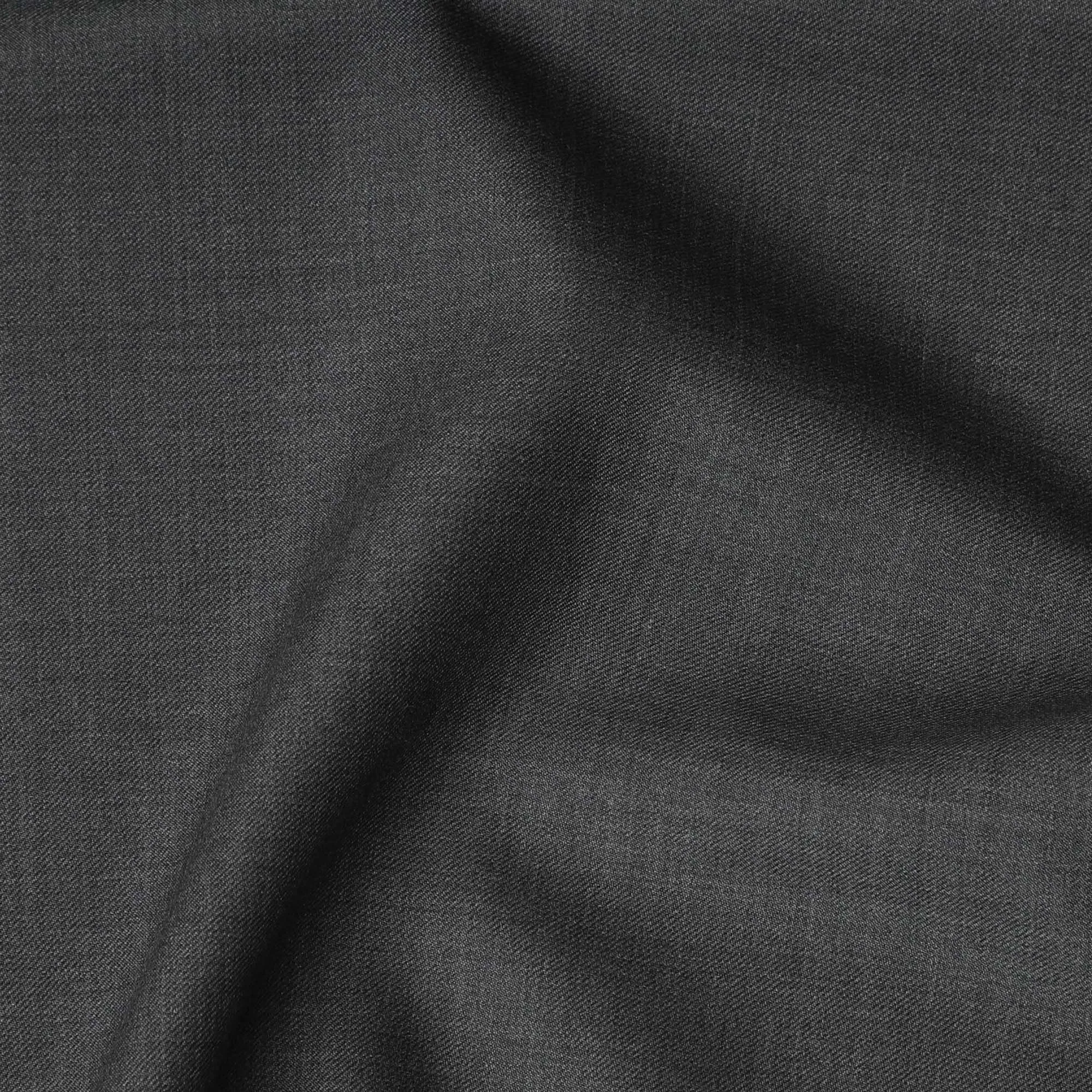 Luxurious Charcoal Super 150's Wool Fabric - Italian Weave Elegance, 150cm Wide - D18248