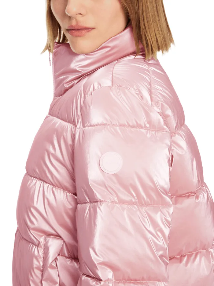 Marc Cain Additions Quilted Short Coat In Warm Rose XA 12.08 W82 Col 213