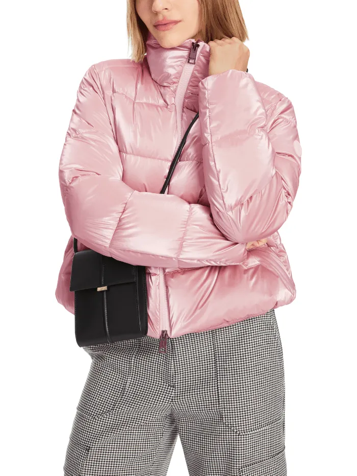 Marc Cain Additions Quilted Short Coat In Warm Rose XA 12.08 W82 Col 213