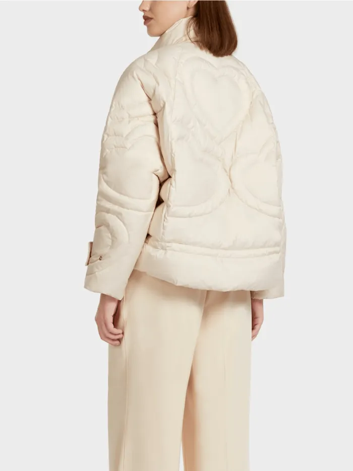 Marc Cain Collections Cream Puffer Coat UC 12.01 W55 COL 131