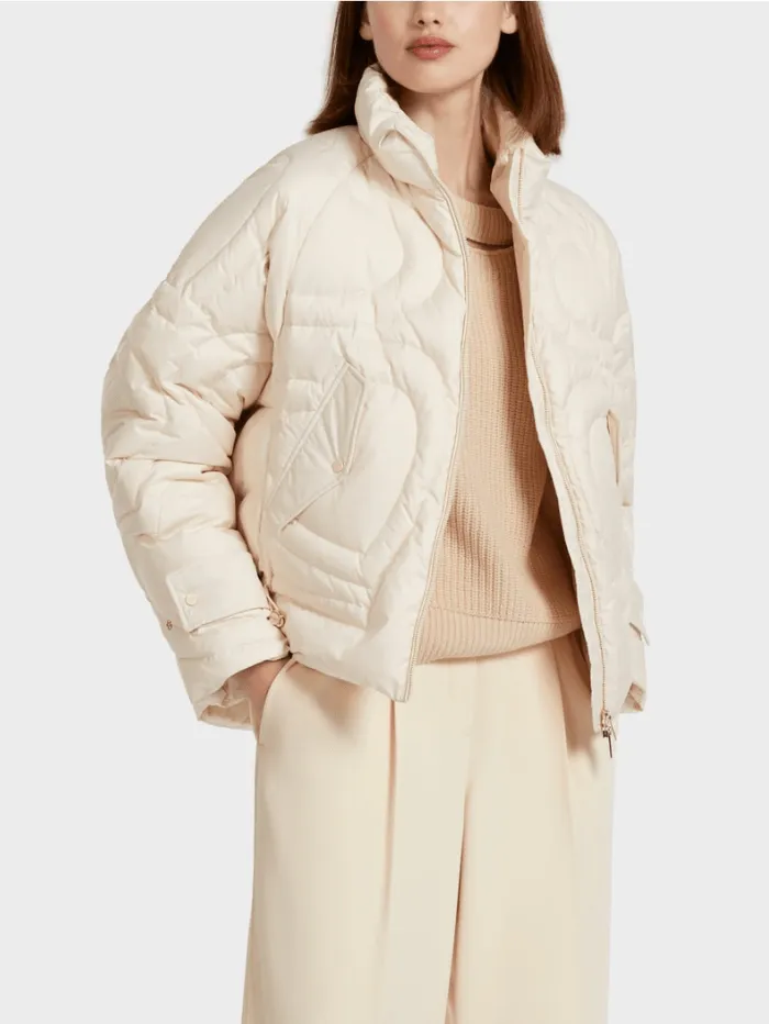 Marc Cain Collections Cream Puffer Coat UC 12.01 W55 COL 131