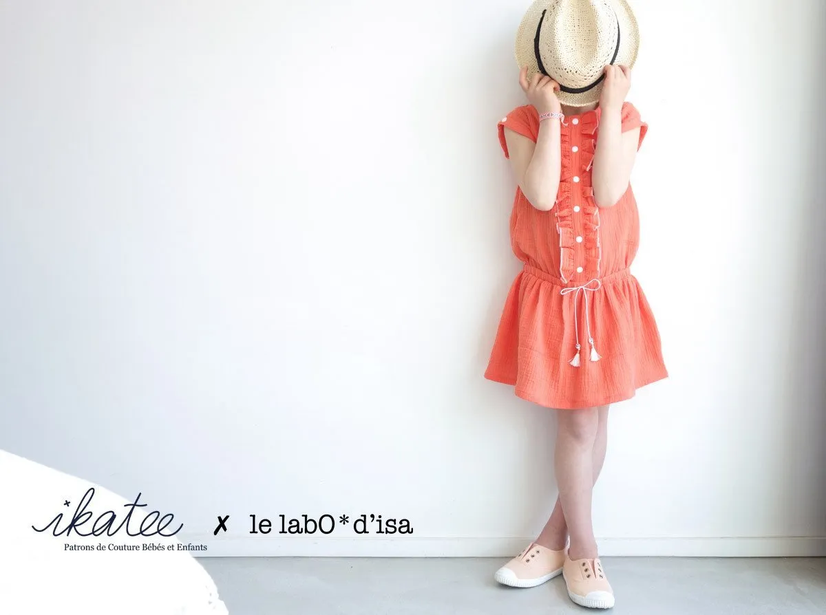 Marieke Jumpsuit, Playsuit & Dress Sewing Pattern - Girl 3/12Y - Ikatee