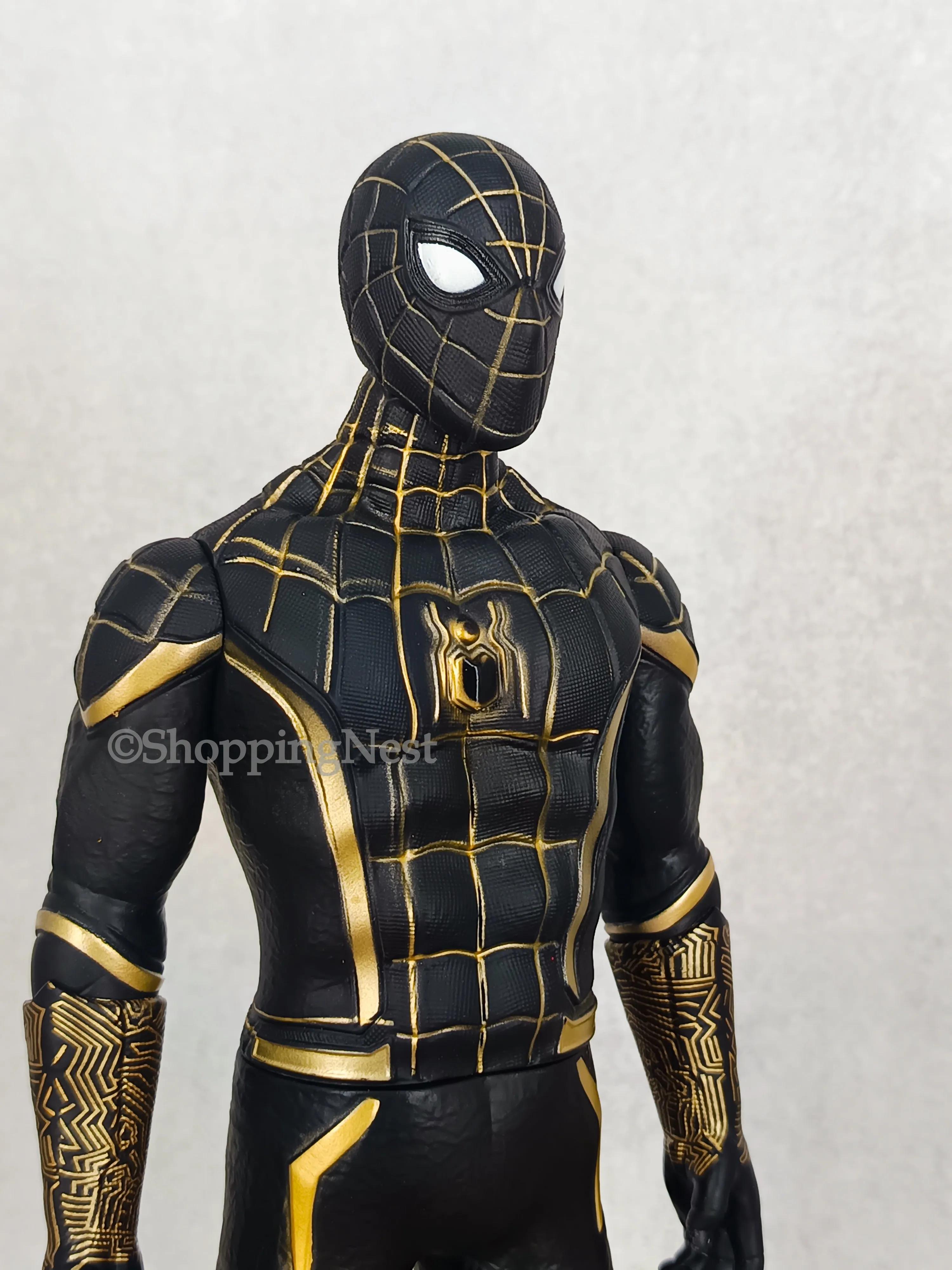 Marvel Spider-Man 3: No Way Home Peter Parker Black and Gold Zentai Suit Jumpsuit Halloween Cosplay Costume Figure | 33 CMS |