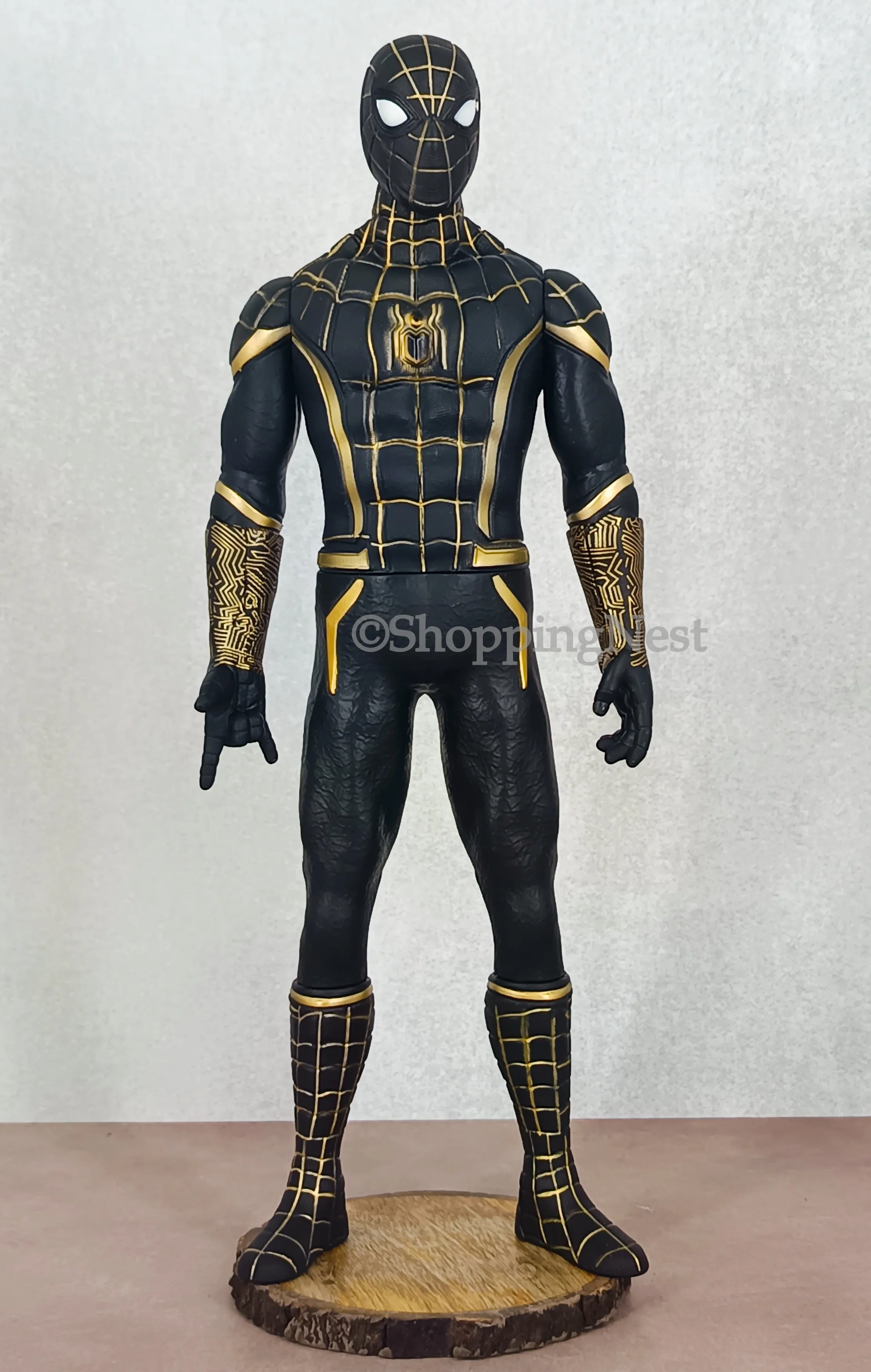 Marvel Spider-Man 3: No Way Home Peter Parker Black and Gold Zentai Suit Jumpsuit Halloween Cosplay Costume Figure | 33 CMS |