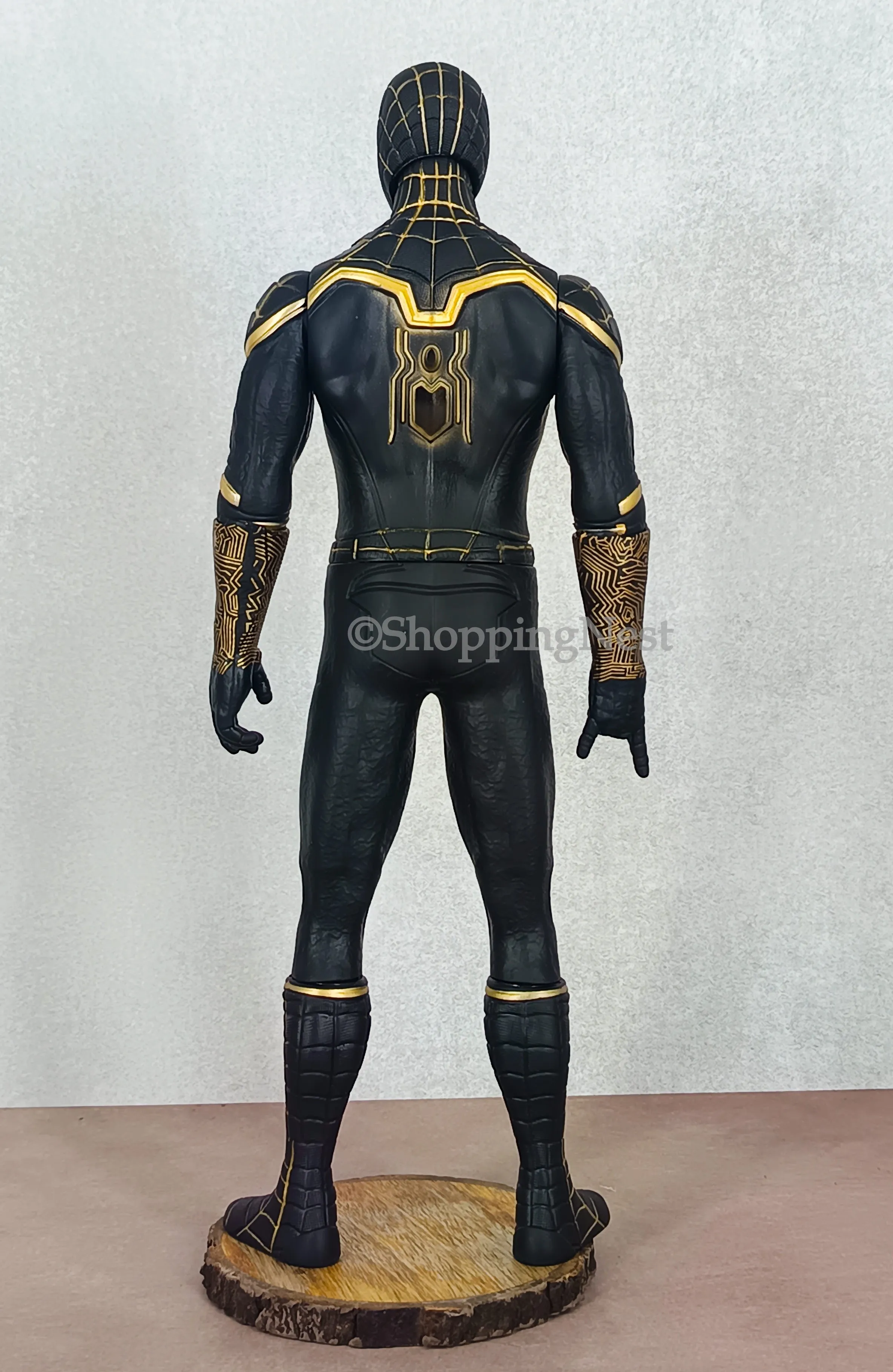 Marvel Spider-Man 3: No Way Home Peter Parker Black and Gold Zentai Suit Jumpsuit Halloween Cosplay Costume Figure | 33 CMS |