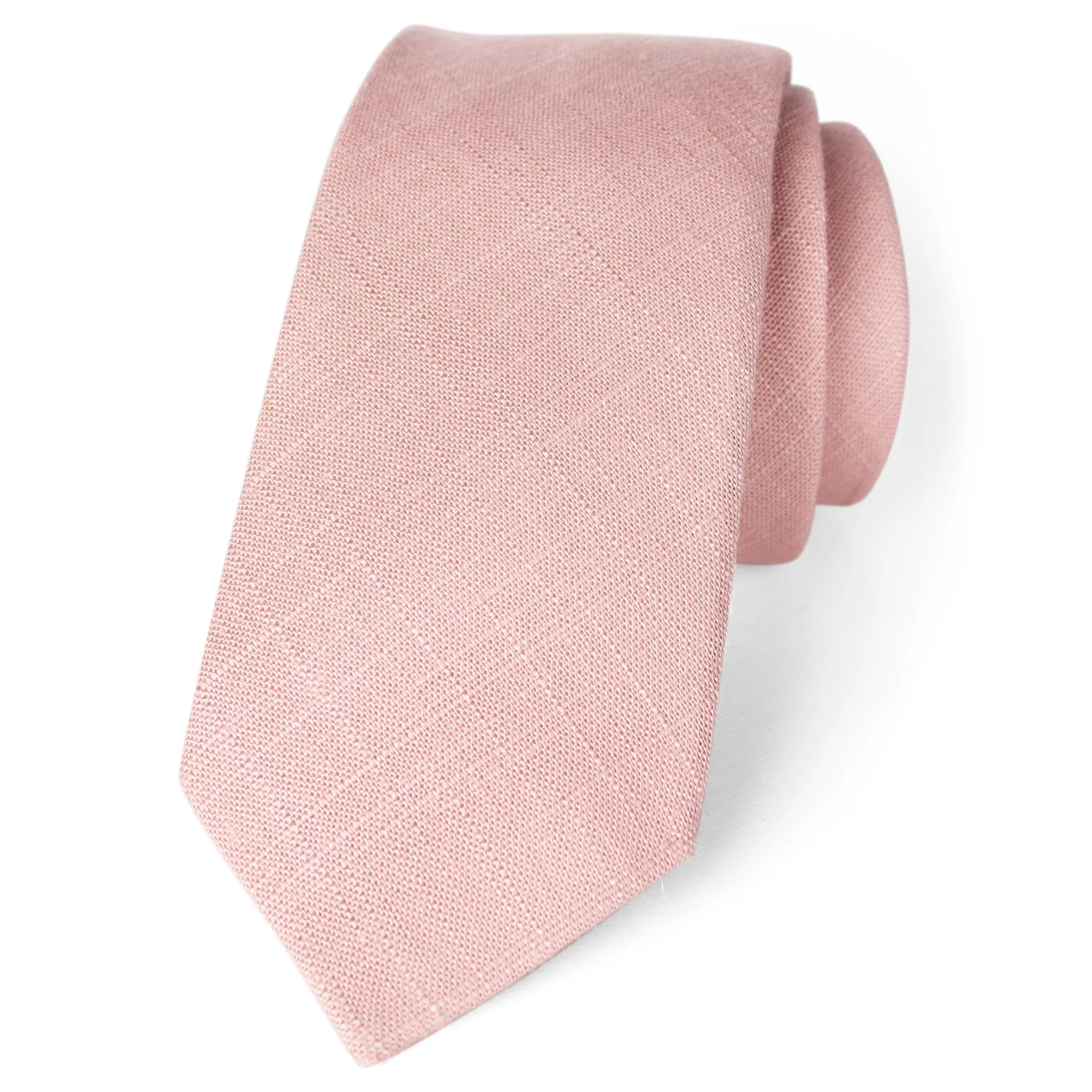 Men's Linen Blend Skinny Necktie